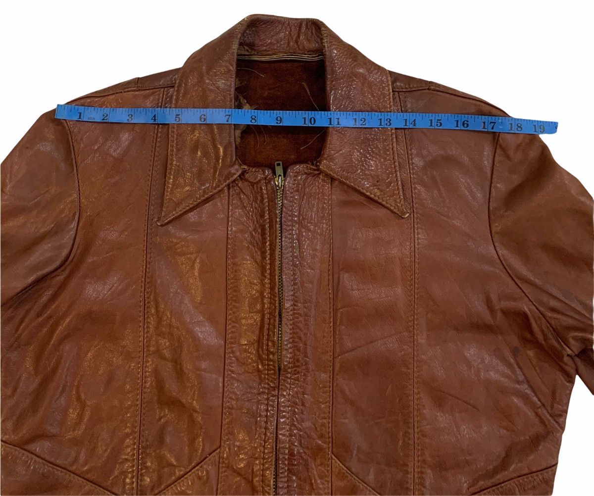 Genuine Leather Vintage 70s Casual Leather Jacket Size US S / EU 44-46 / 1 - 18 Thumbnail