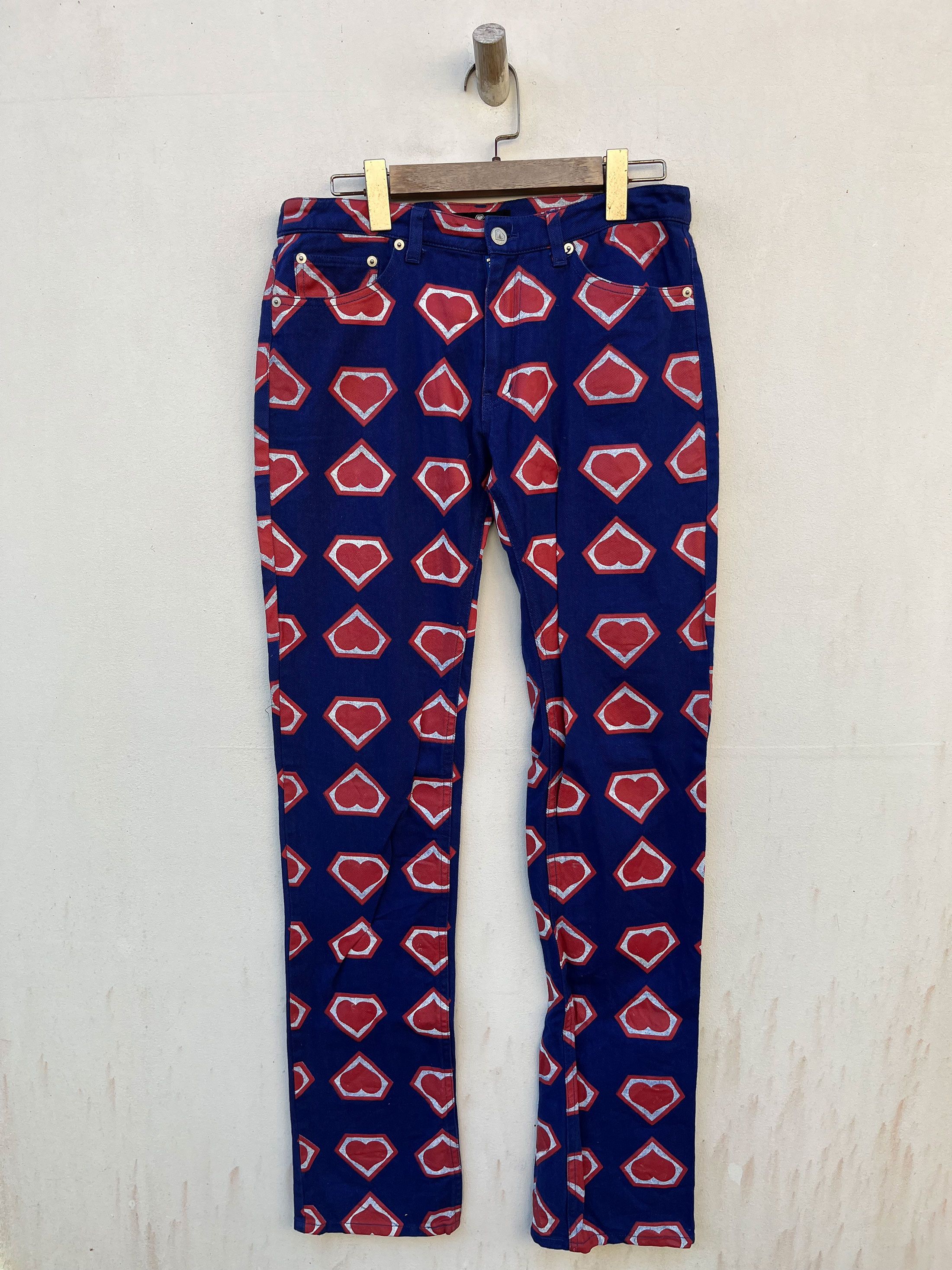 Super Lovers Heart Full Print Jeans Pant