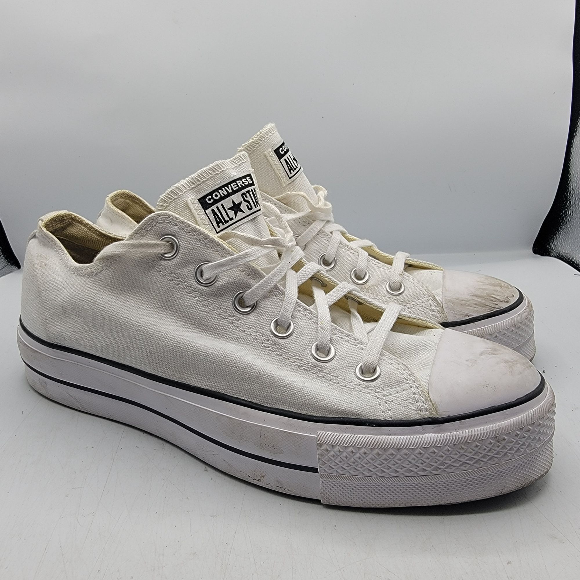 Converse Chuck Taylor All Star Platform Shoes Womens 11 Whit