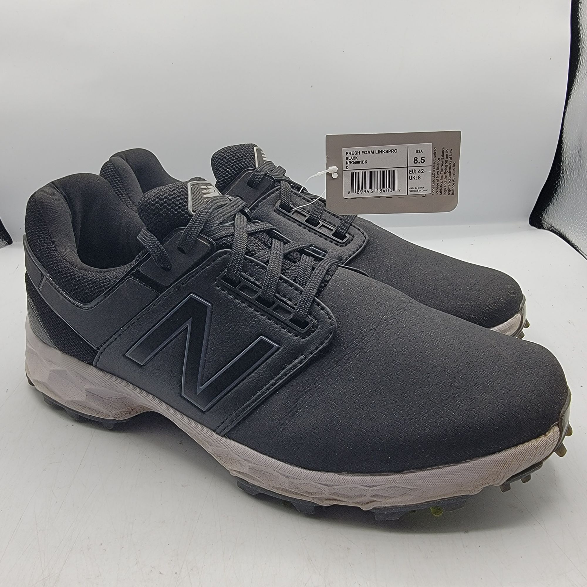 New Balance Fresh Foam Links Pro Mens Black Golf Shoes O