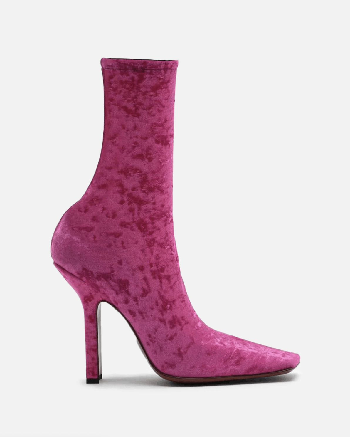 Vetements Vetements Velvet Boomerang Sock Ankle Boots in Pink Size US 7 / IT 37 - 1 Thumbnail