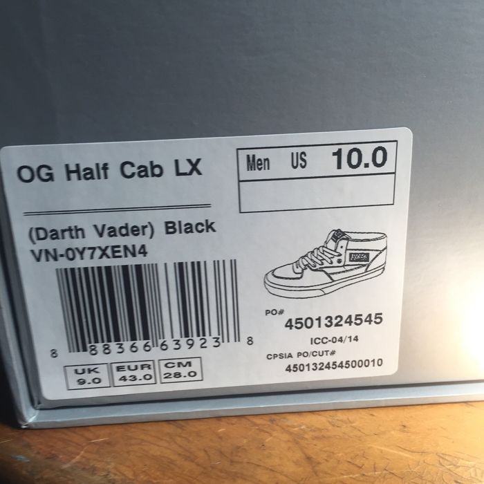 Vans Darth Vader halfcabs Grailed