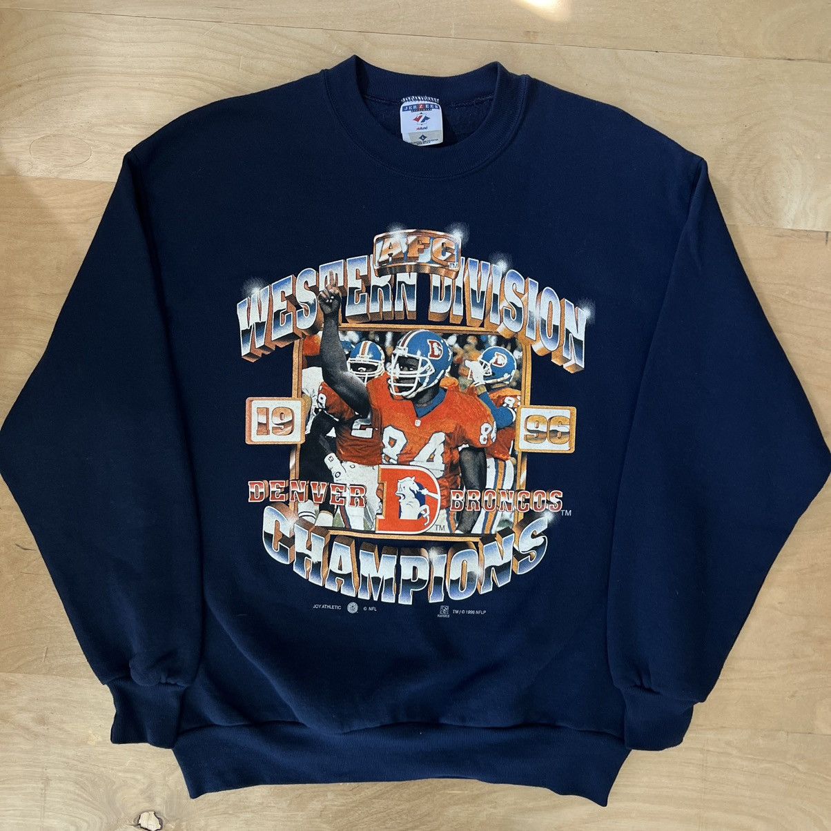 Vintage 90s Denver Broncos Navy Hooded Oversize