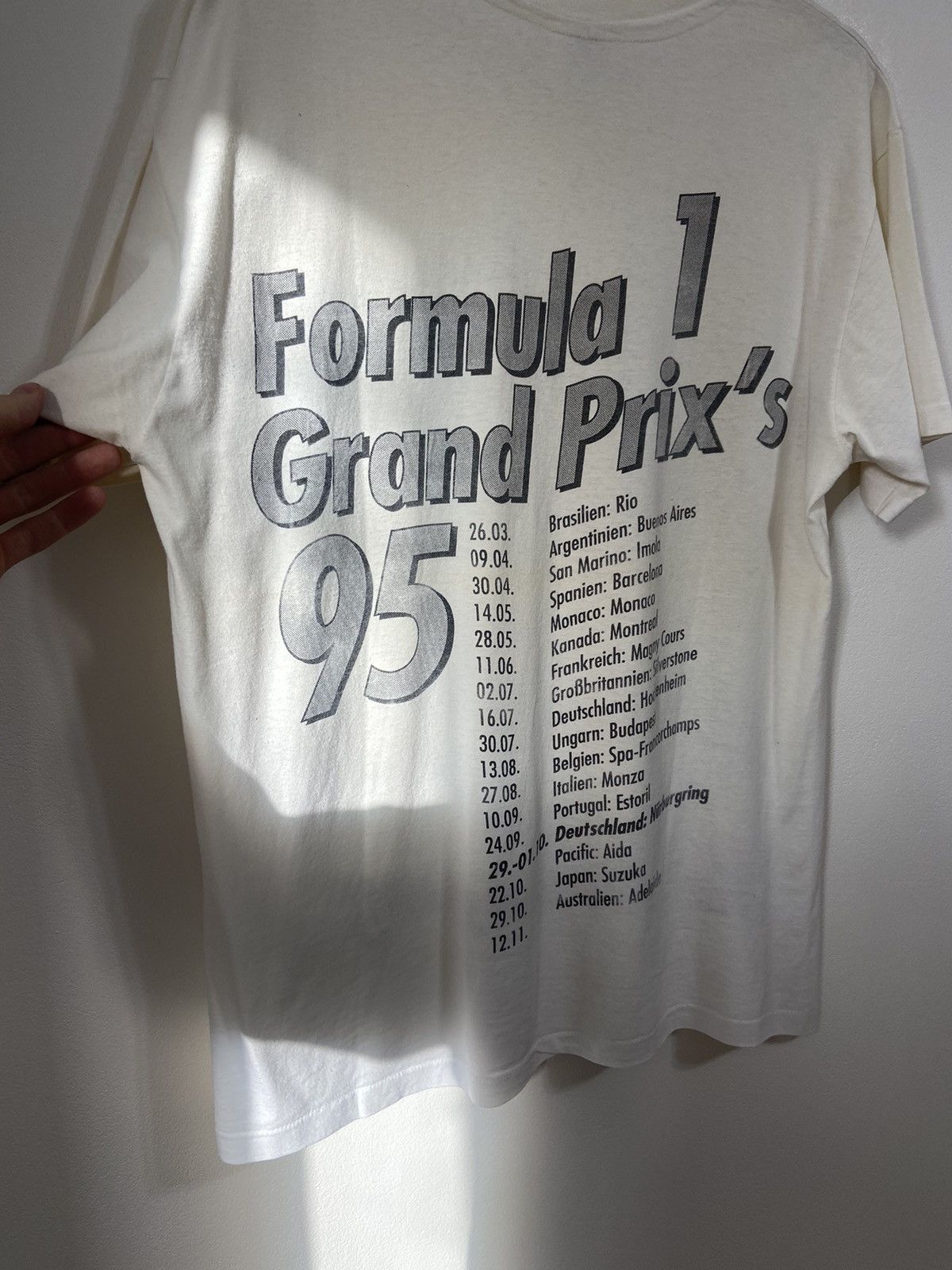 Band Tees Grand Prix’s Grober Preis 95 Nurburgring Formula 1 Size US L / EU 52-54 / 3 - 16 Thumbnail