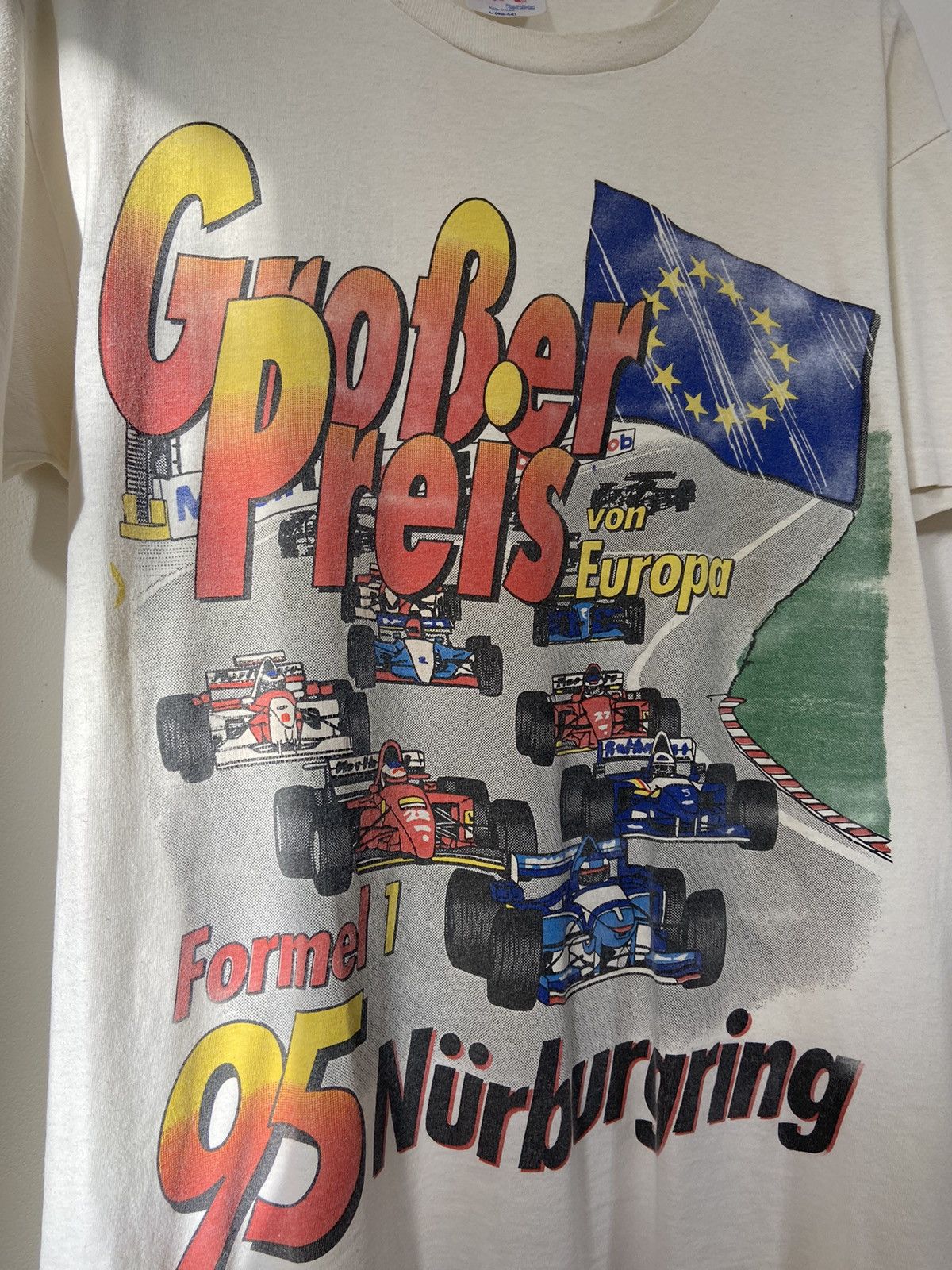 Band Tees Grand Prix’s Grober Preis 95 Nurburgring Formula 1 Size US L / EU 52-54 / 3 - 13 Thumbnail