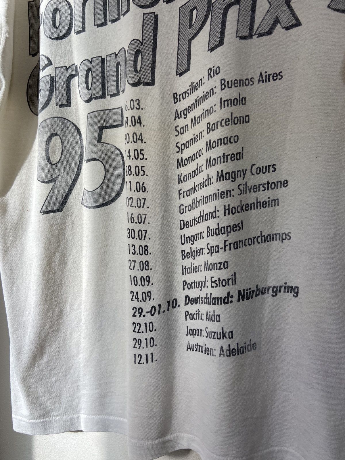 Band Tees Grand Prix’s Grober Preis 95 Nurburgring Formula 1 Size US L / EU 52-54 / 3 - 17 Thumbnail