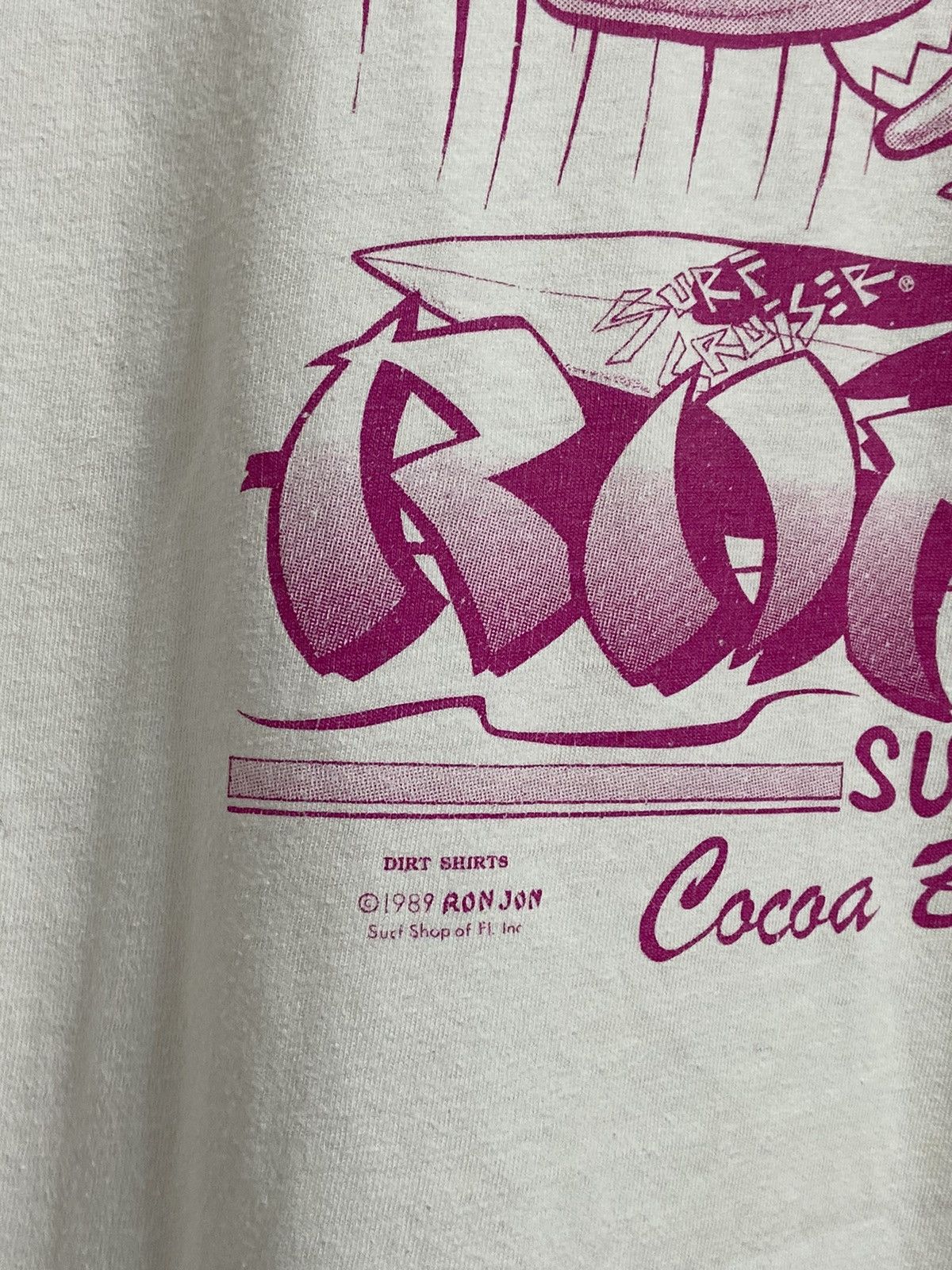 Band Tees Ron Jon Surf Shop 1989 Vintage Shirt Size US XL / EU 56 / 4 - 13 Thumbnail