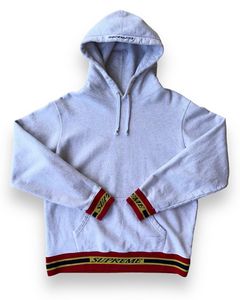 Supreme striped clearance rib hooded sweatshirt