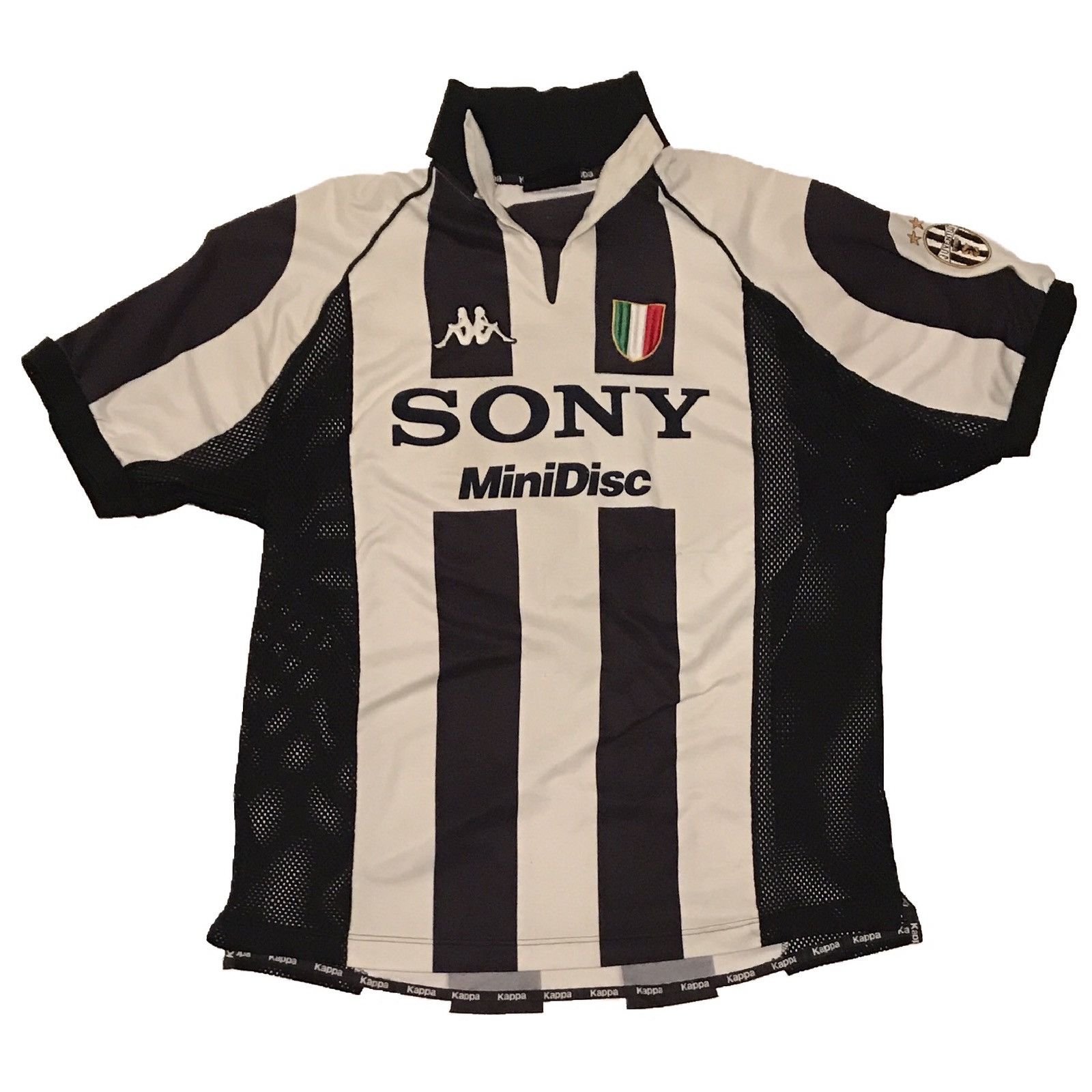 1995-96 JUVENTUS Home S/S No.10 DEL PIERO Mini Disc UEFA Champions League  sz L