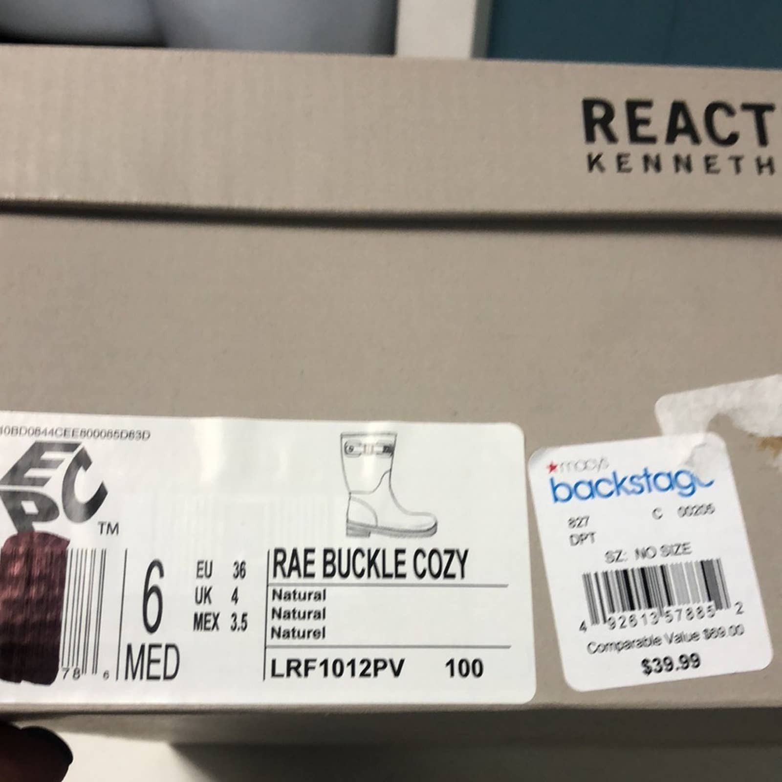 Kenneth Cole Reaction RAE Women's 6 Rain Buckle Cozy Boot