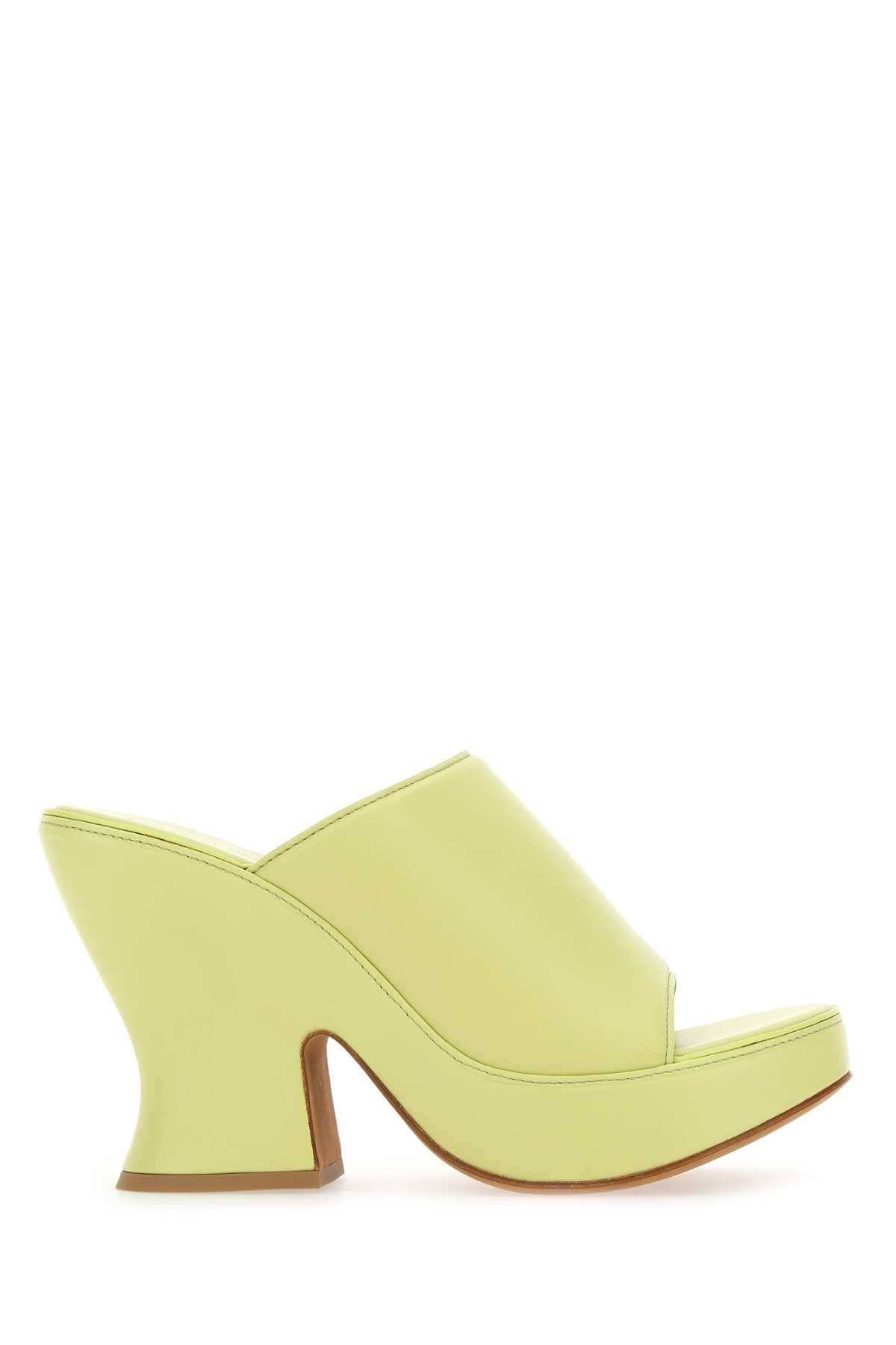 DREAMY SABOT / white & acid green main image 1
