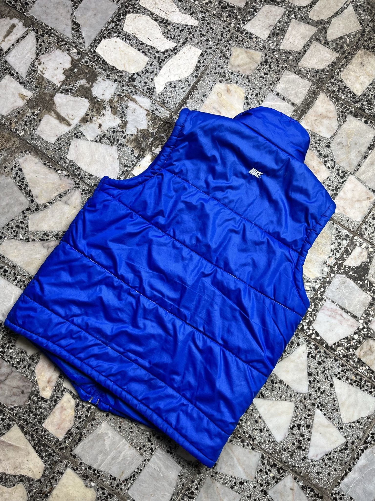 Nike × Vintage VINTAGE NIKE 90S ROYAL BLUE NAVY DOWN PUFFER Size US M / EU 48-50 / 2 - 2 Thumbnail