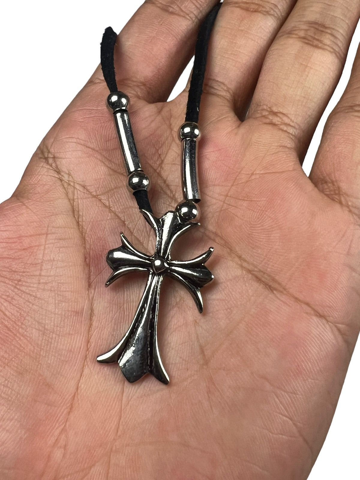Japanese Brand Cross CH Inspired Leather Necklace Size ONE SIZE - 5 Thumbnail