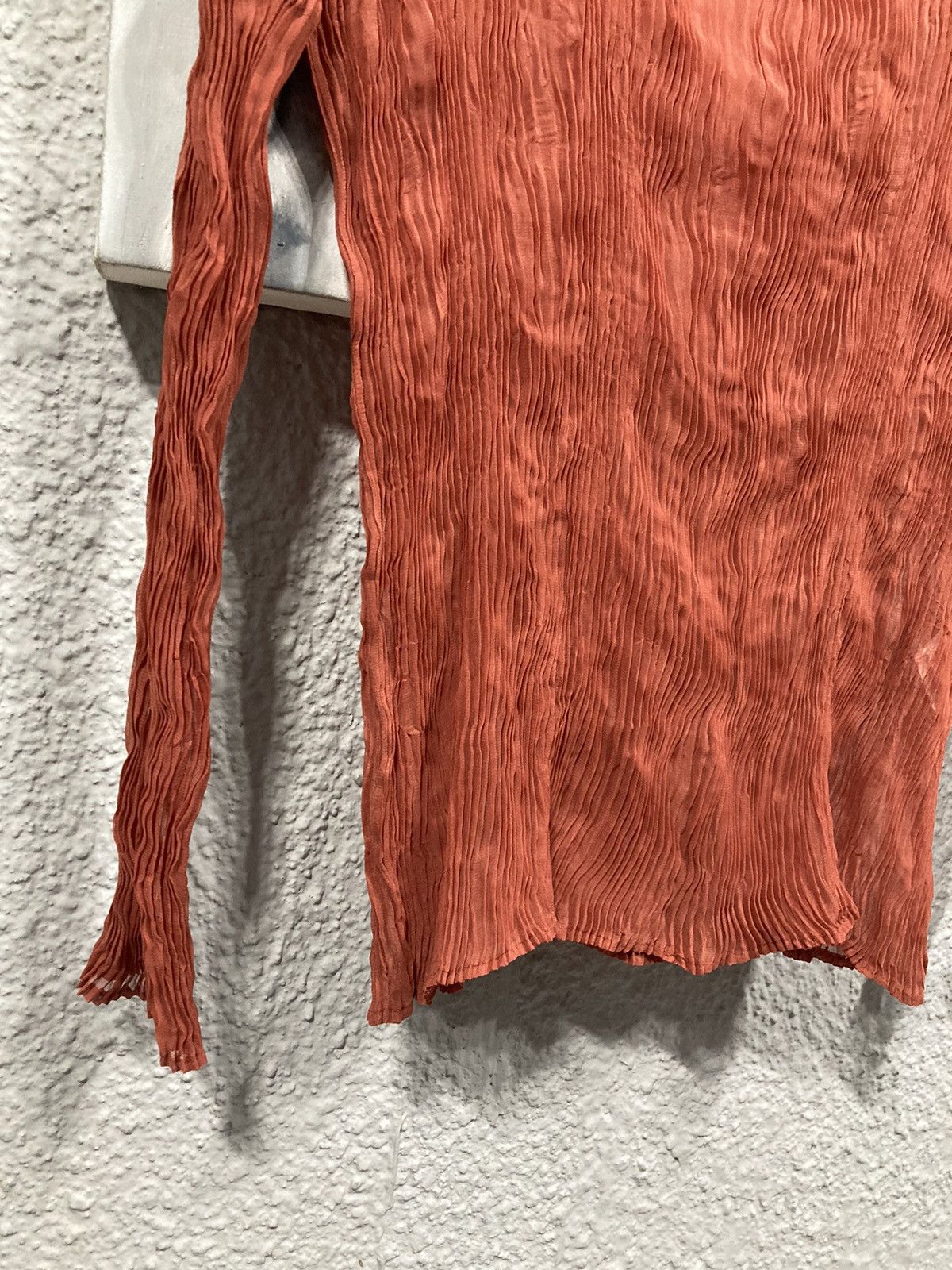 Issey Miyake Wavy Pleated Long Sleeved Turtleneck Size M / US 6-8 / IT 42-44 - 6 Thumbnail