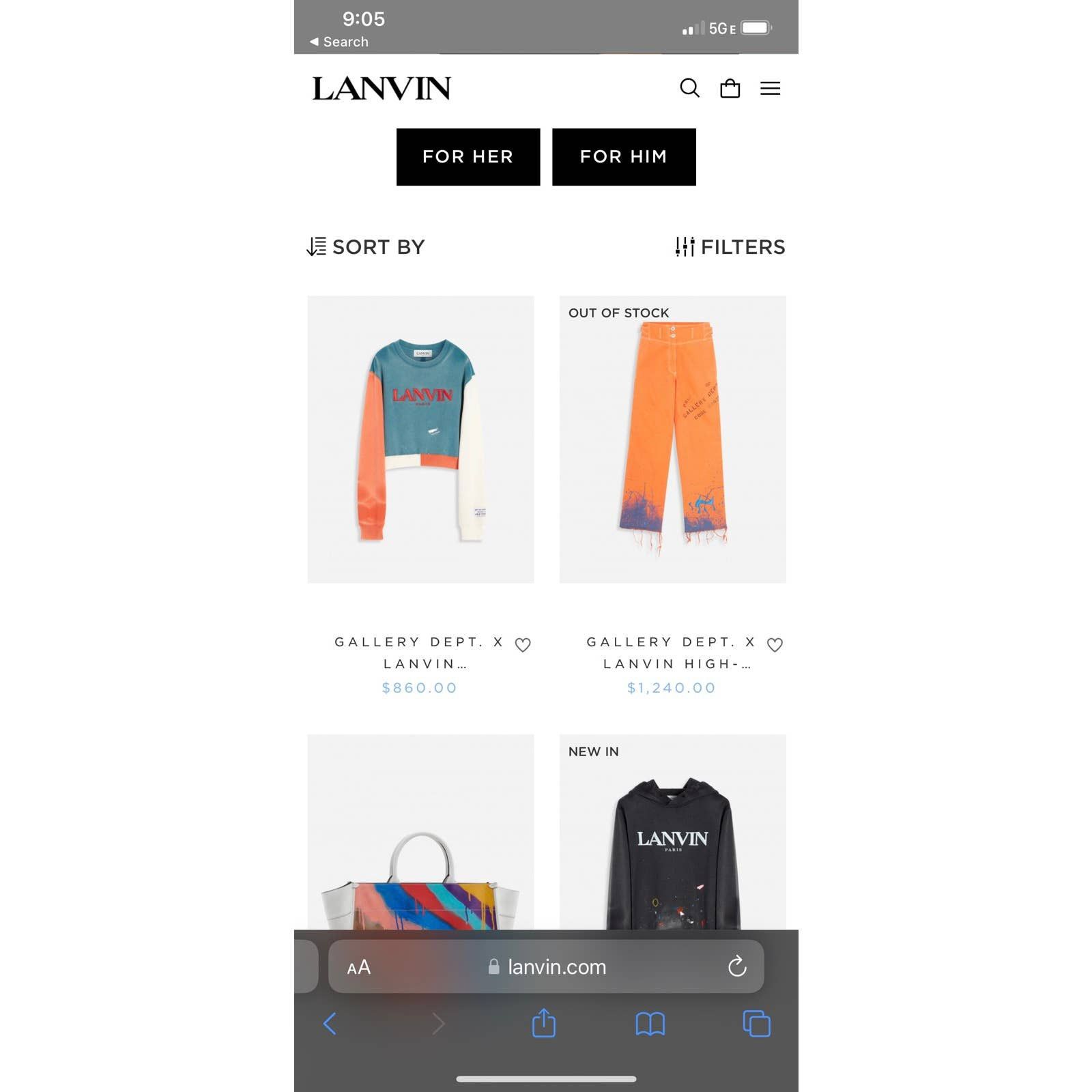 Gallery Dept. × Lanvin $1,250 SS22 Paint splatter red High waisted denim Size US 30 / EU 46 - 2 Thumbnail