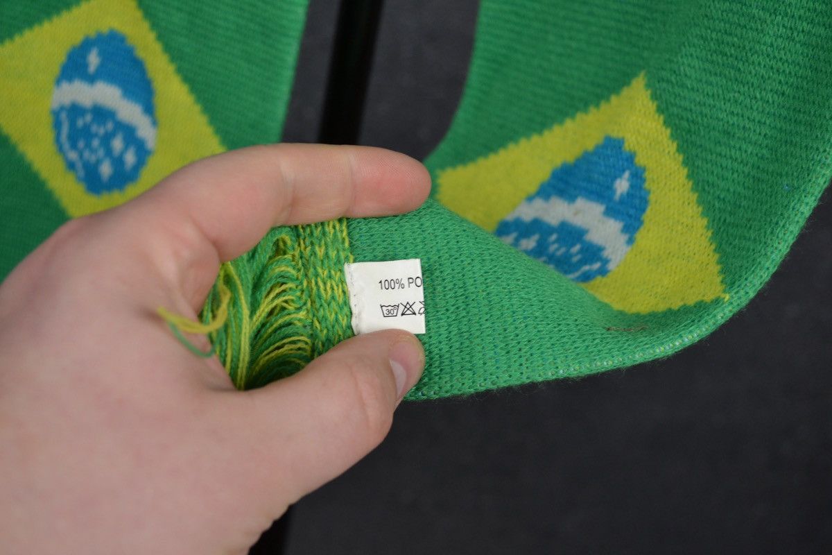 Vintage Brazil Football Retro Scarf Soccer Vintage Size ONE SIZE - 8 Thumbnail