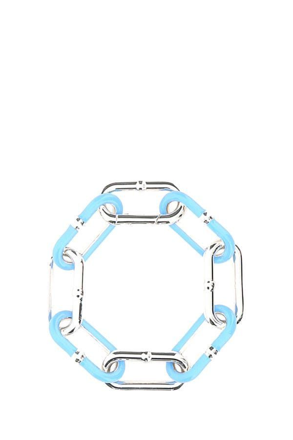 Two-Tone Silver Chain Bracelet