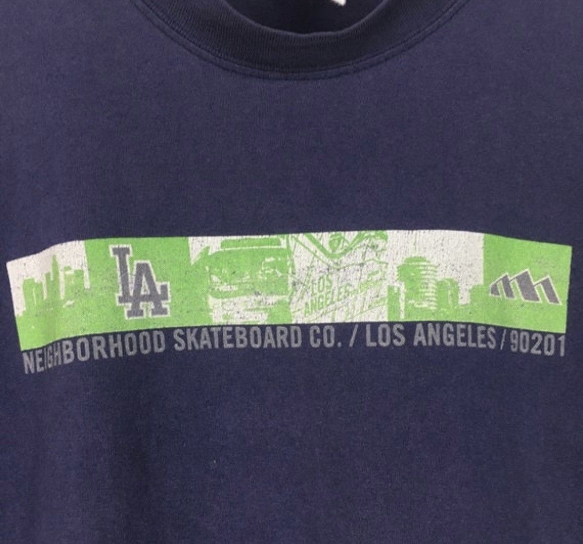 Neighborhood Vintage 90s Neighborhood skateboard x Los Angeles LA t shirt Size US L / EU 52-54 / 3 - 3 Thumbnail