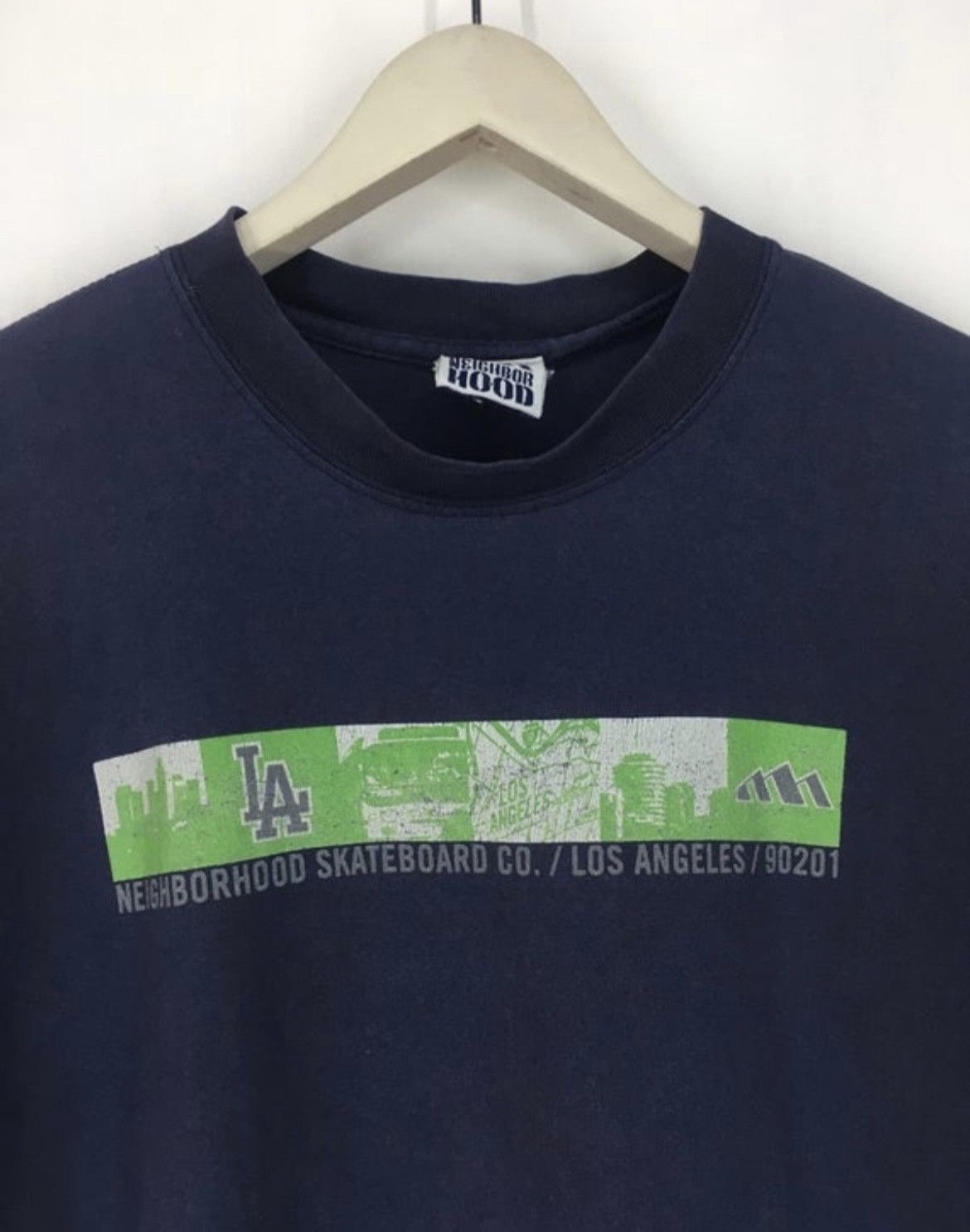 Neighborhood Vintage 90s Neighborhood skateboard x Los Angeles LA t shirt Size US L / EU 52-54 / 3 - 4 Thumbnail