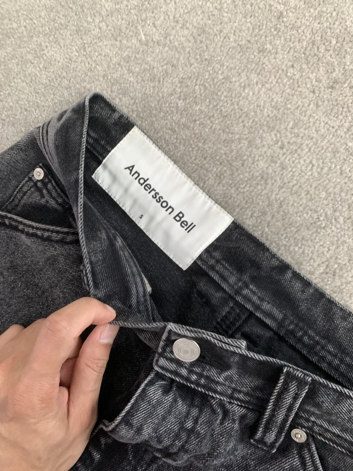 Andersson Bell 2020 ANDERSSON BELL Bleach washed zipper jeans Size US 30 / EU 46 - 4 Thumbnail