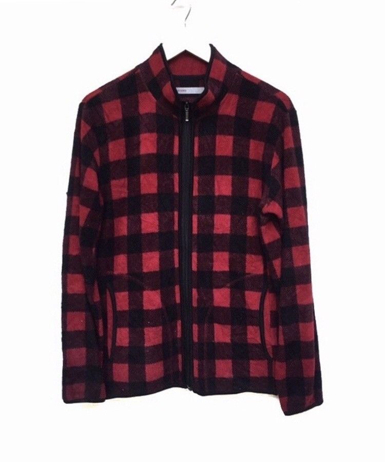 Vintage 🔥Micro Check Fleece Jacket Size US M / EU 48-50 / 2 - 1 Thumbnail