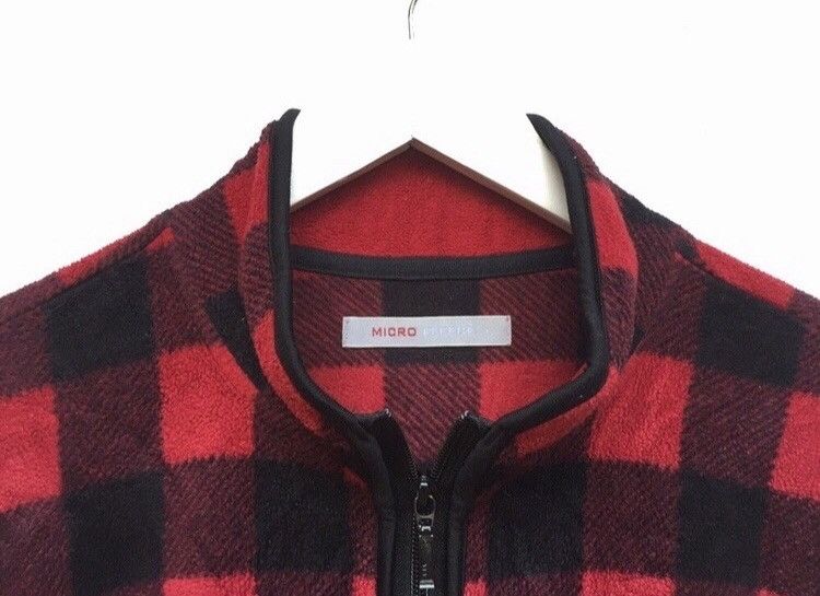 Vintage 🔥Micro Check Fleece Jacket Size US M / EU 48-50 / 2 - 3 Thumbnail