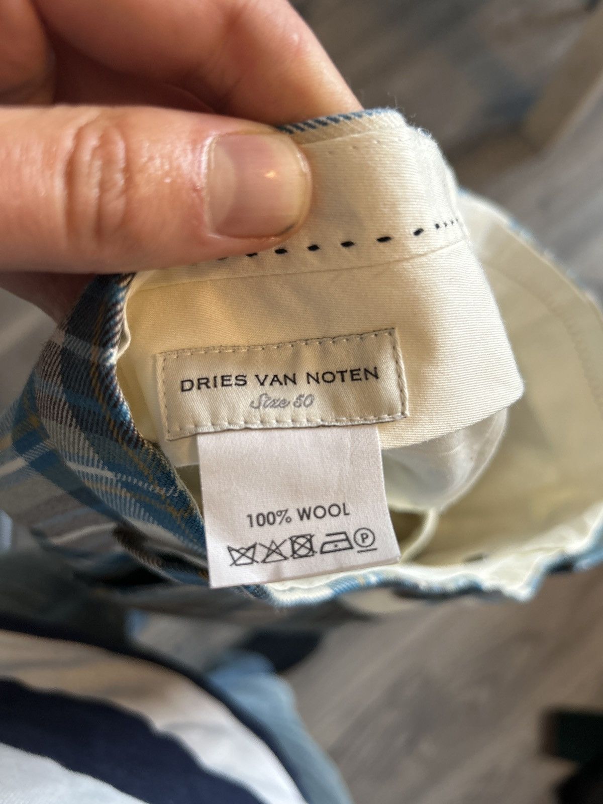 Dries Van Noten Blue Tartan Checkered Pants Size US 34 / EU 50 - 16 Thumbnail