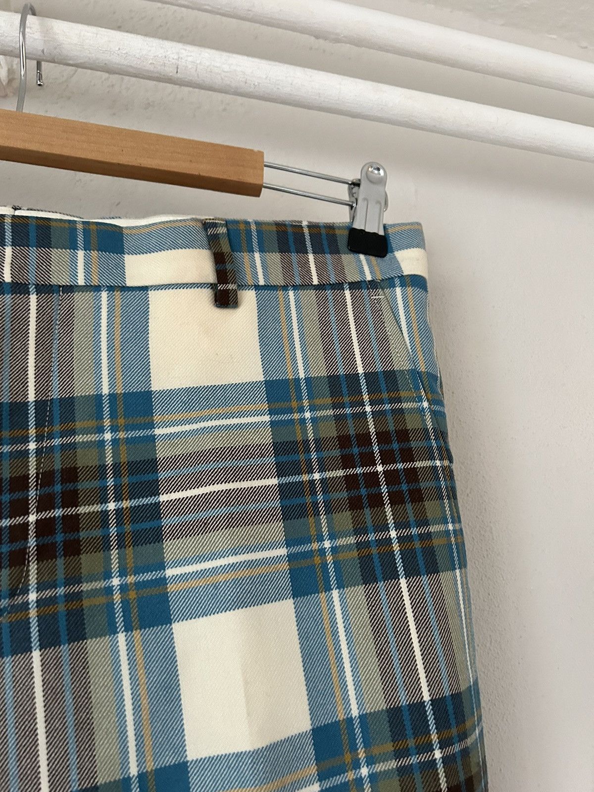 Dries Van Noten Blue Tartan Checkered Pants Size US 34 / EU 50 - 3 Thumbnail