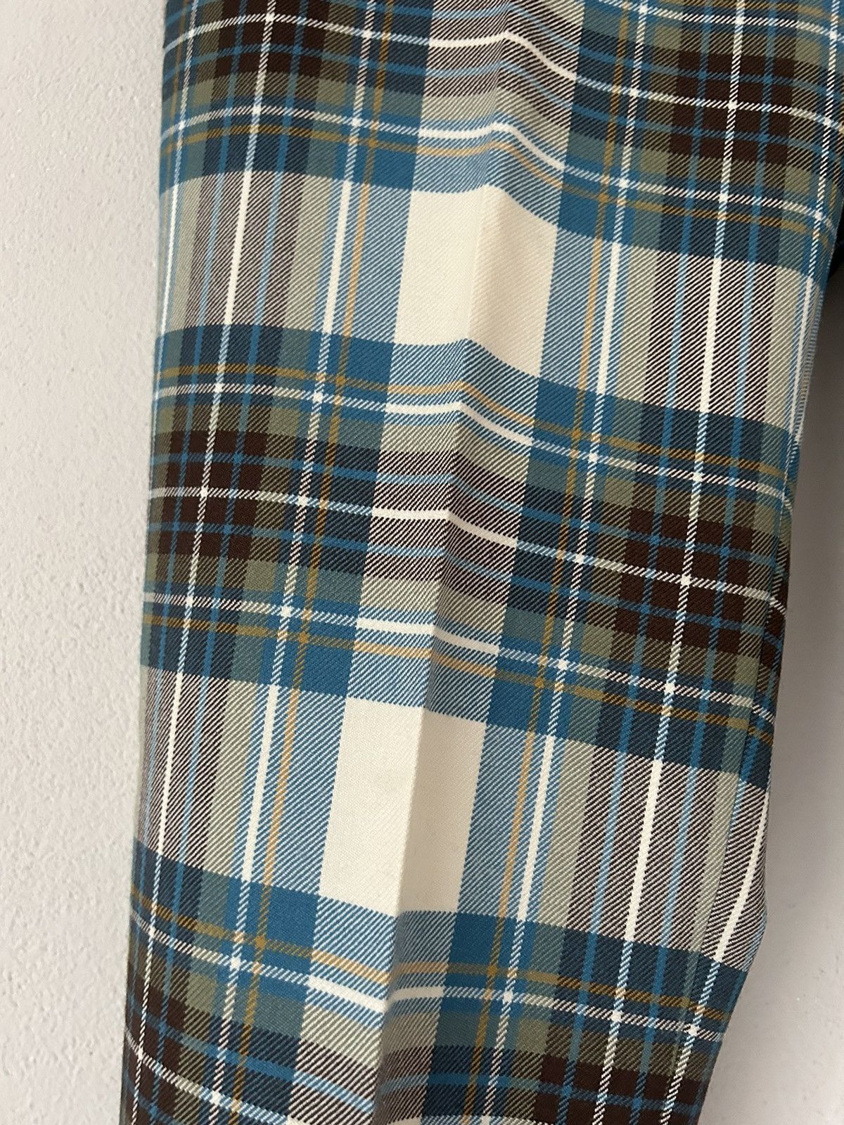 Dries Van Noten Blue Tartan Checkered Pants Size US 34 / EU 50 - 4 Thumbnail