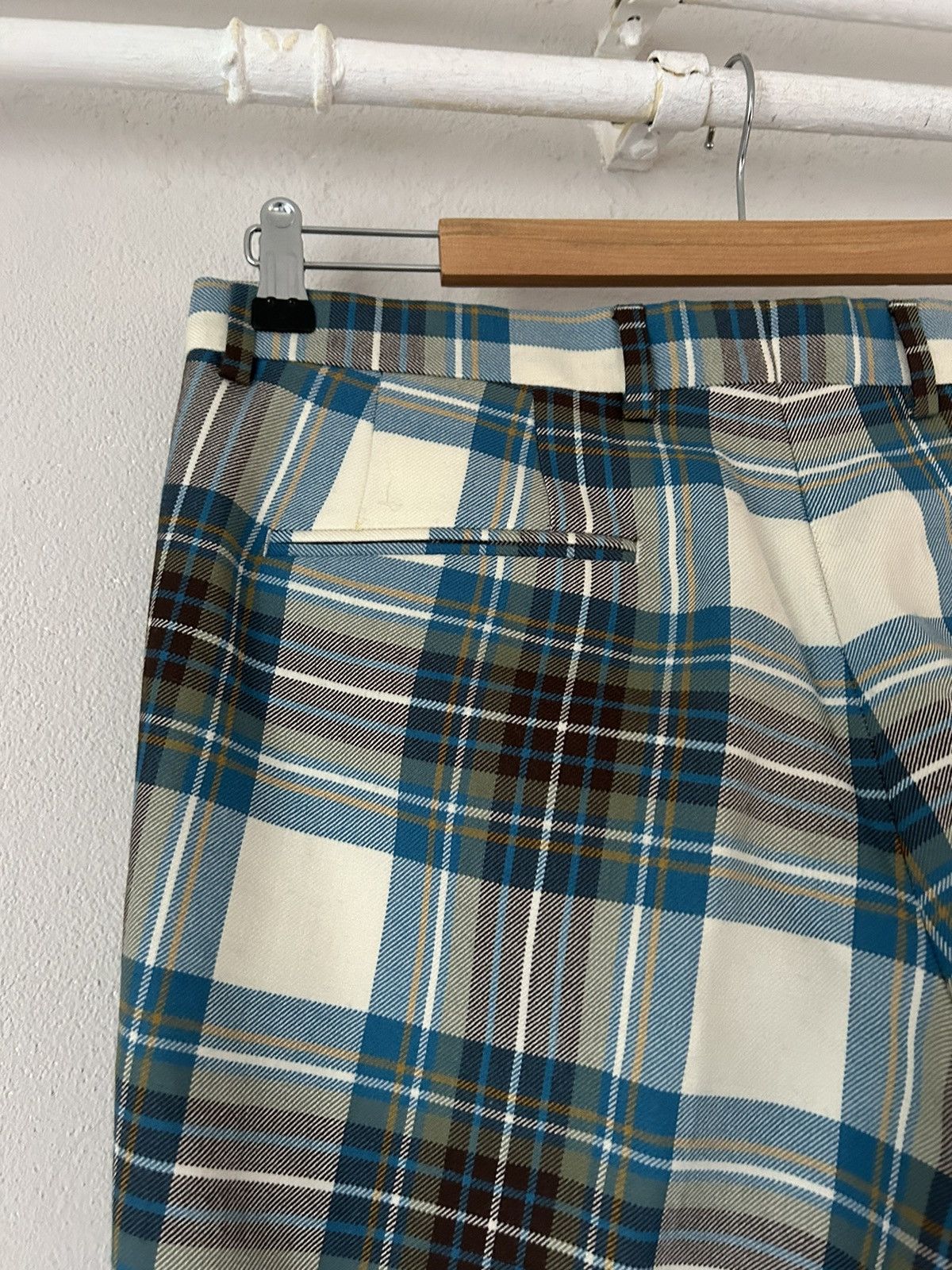 Dries Van Noten Blue Tartan Checkered Pants Size US 34 / EU 50 - 10 Thumbnail