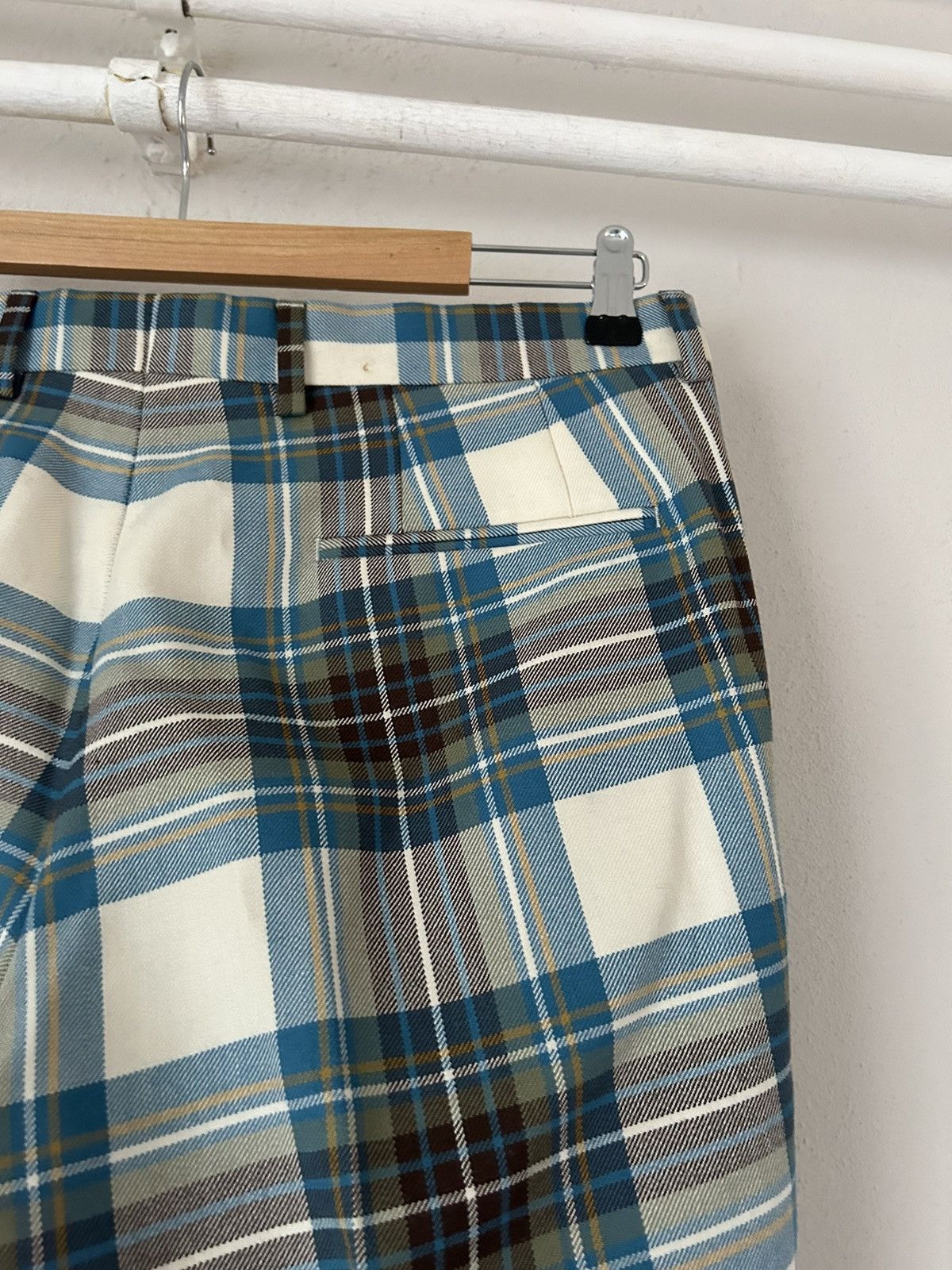 Dries Van Noten Blue Tartan Checkered Pants Size US 34 / EU 50 - 11 Thumbnail