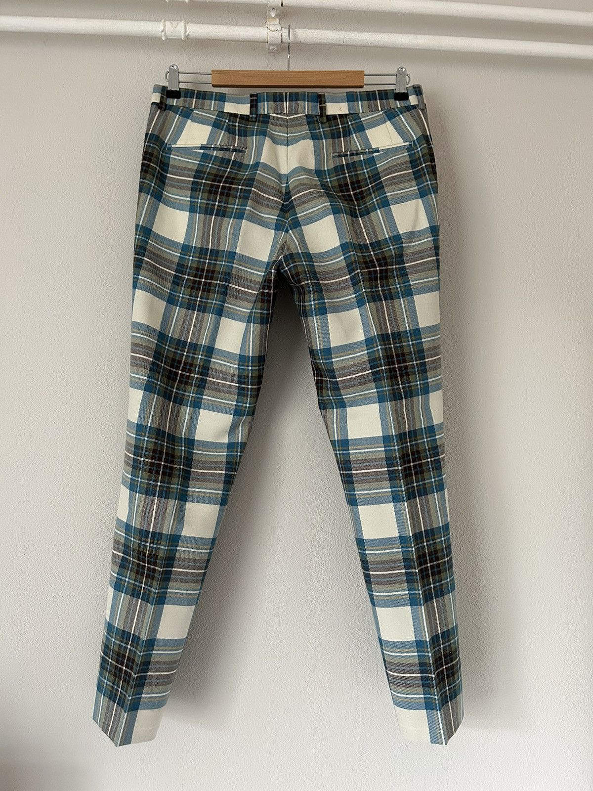 Dries Van Noten Blue Tartan Checkered Pants Size US 34 / EU 50 - 8 Thumbnail