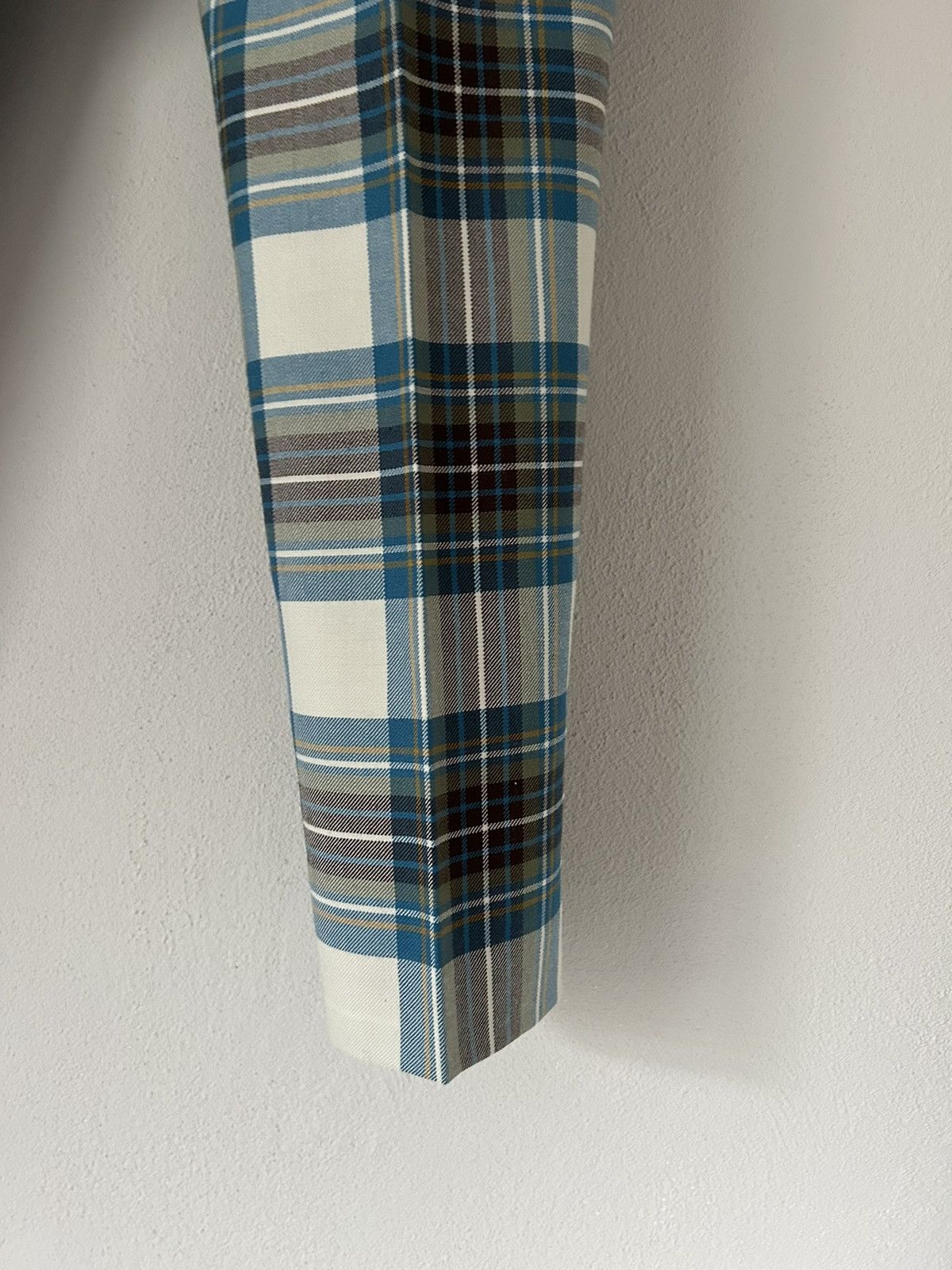 Dries Van Noten Blue Tartan Checkered Pants Size US 34 / EU 50 - 15 Thumbnail