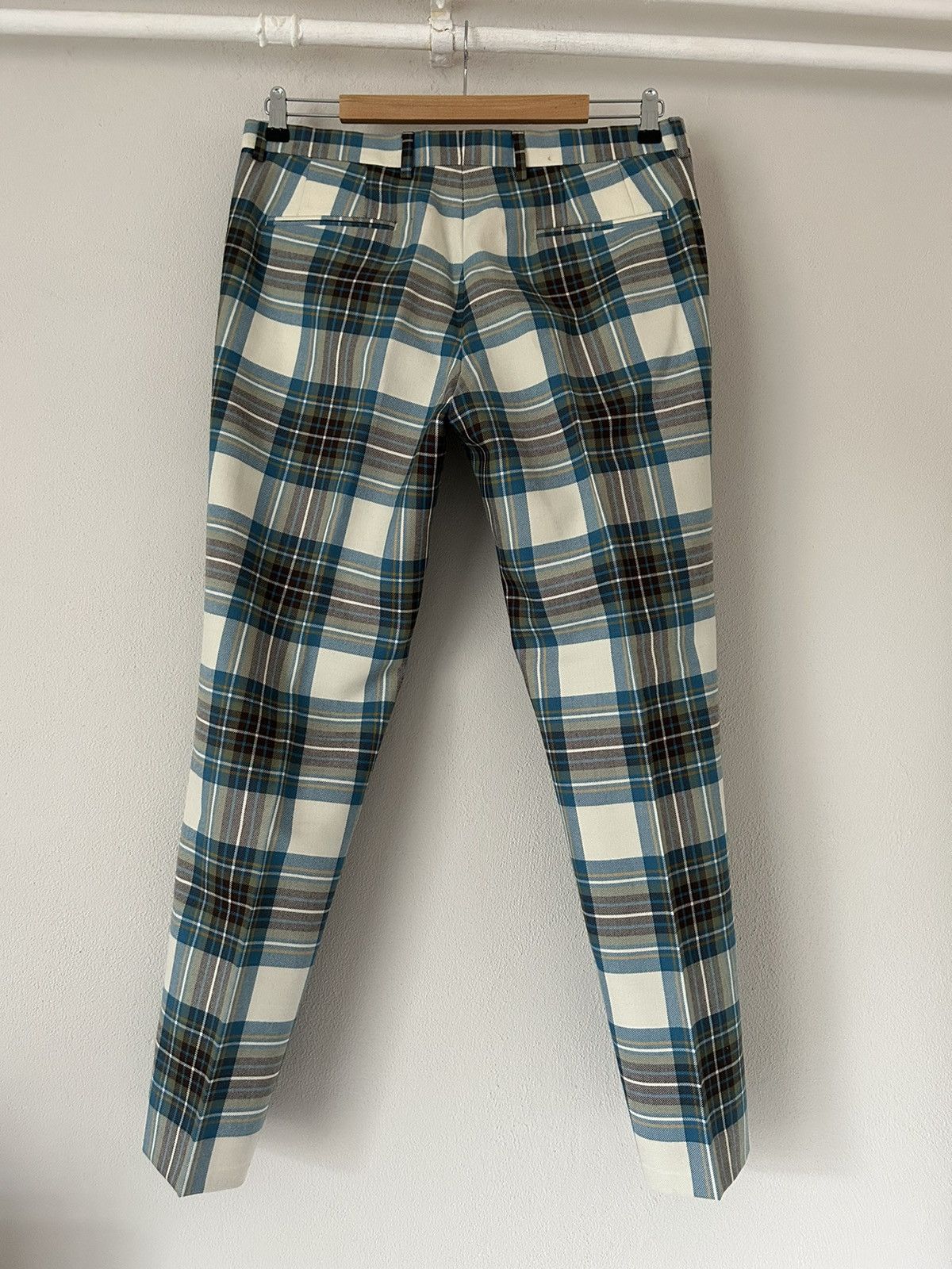Dries Van Noten Blue Tartan Checkered Pants Size US 34 / EU 50 - 9 Thumbnail