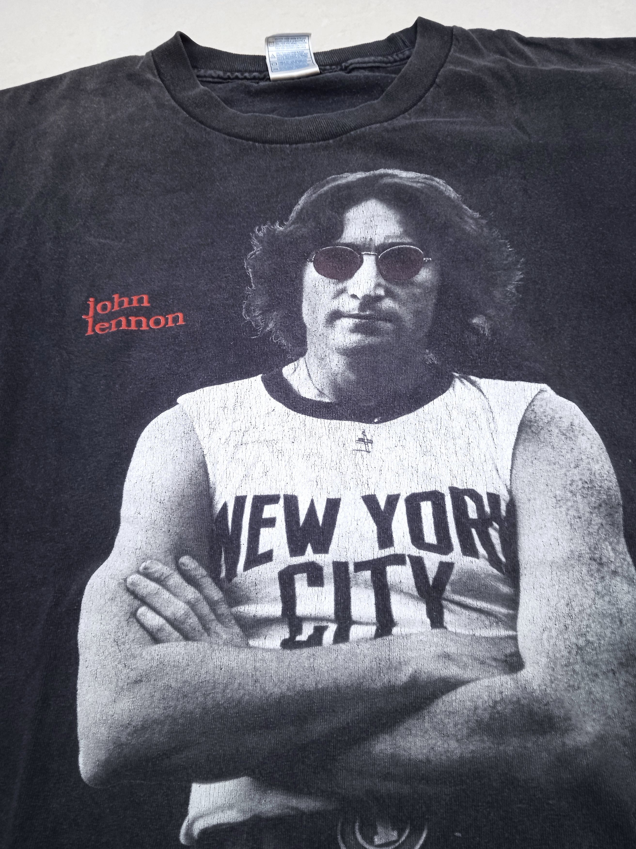 Band Tees Vintage 90s John Lennon The Beatles Bob Gruen T-Shirt Size US L / EU 52-54 / 3 - 3 Thumbnail