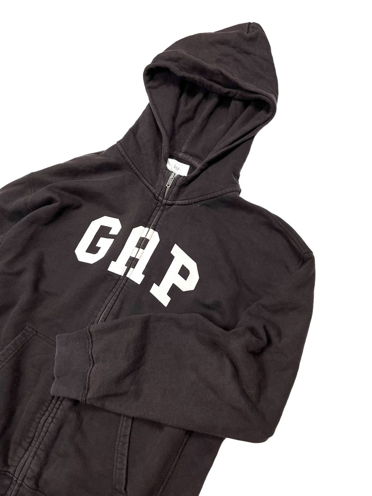 Gap Vintage GAP Brown Zip Hoodie y2k Size US L / EU 52-54 / 3 - 2 Thumbnail