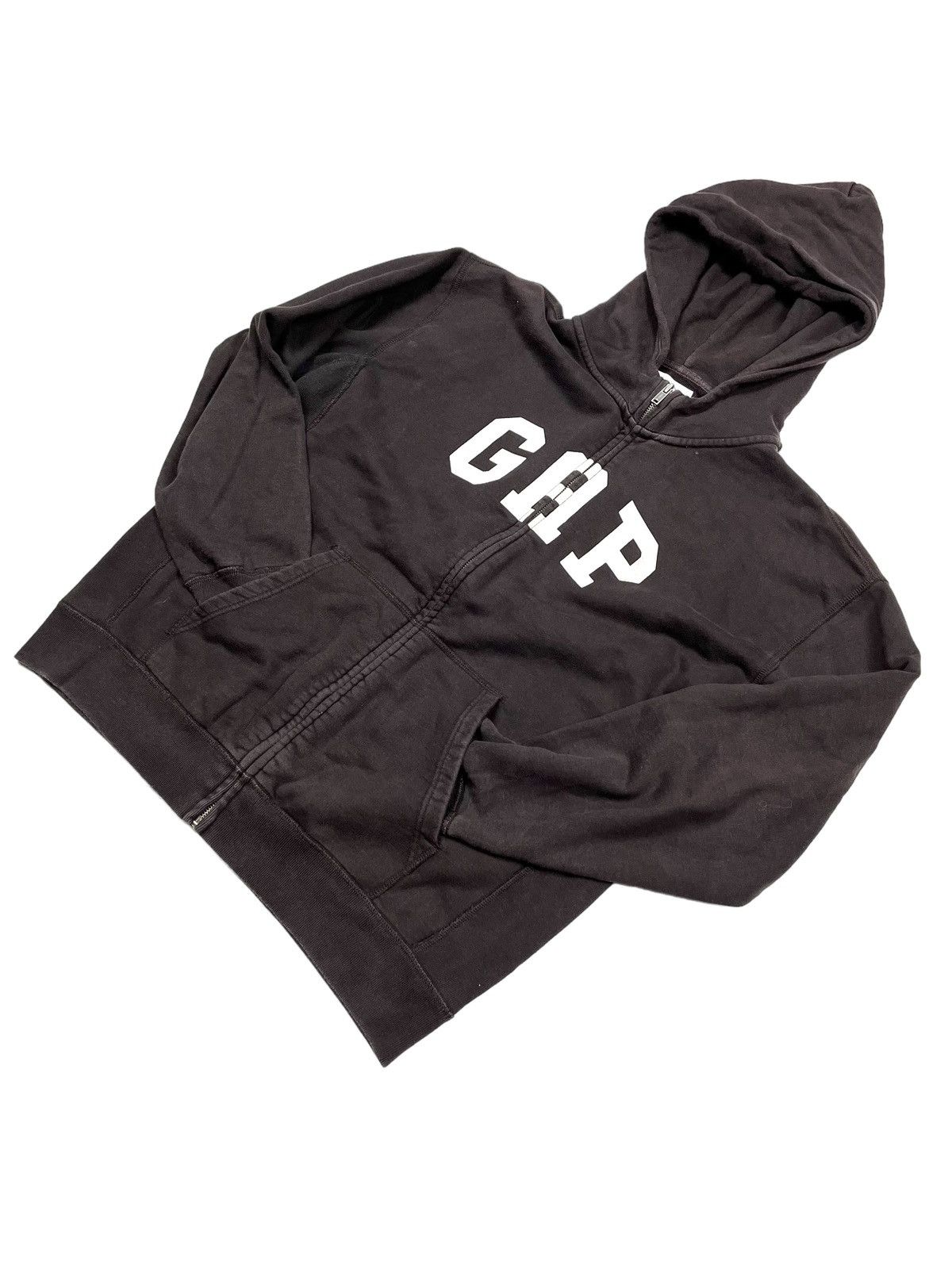 Gap Vintage GAP Brown Zip Hoodie y2k Size US L / EU 52-54 / 3 - 3 Thumbnail