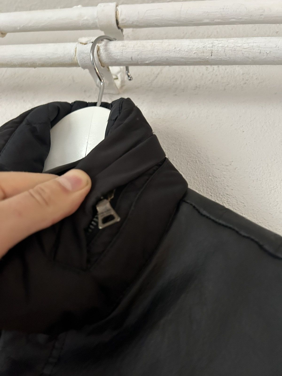 Prada Black Puffer Jacket with Lambskin Leather Inserts Size US S / EU 44-46 / 1 - 7 Thumbnail