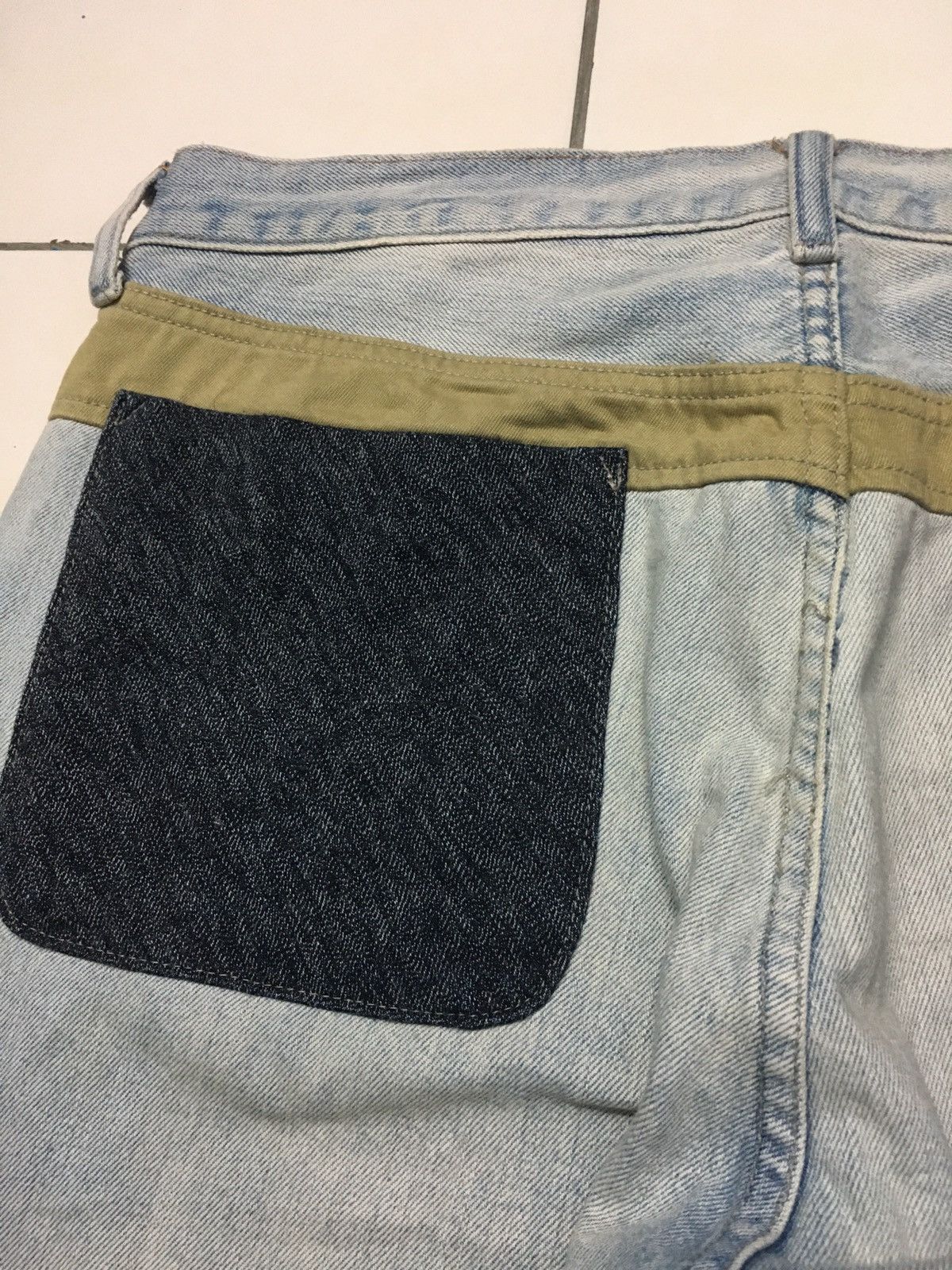 Levi's × Levi's Vintage Clothing × Vintage FLARED🔥VINTAGE LEVIS PATCHWORK POCKET DENIM JEANS PANTS Size US 34 / EU 50 - 4 Thumbnail