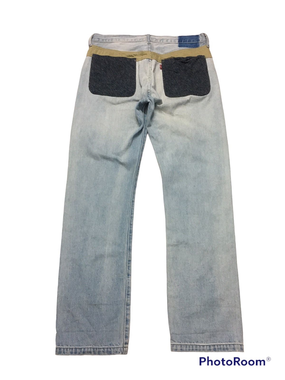 Levi's × Levi's Vintage Clothing × Vintage FLARED🔥VINTAGE LEVIS PATCHWORK POCKET DENIM JEANS PANTS Size US 34 / EU 50 - 1 Thumbnail