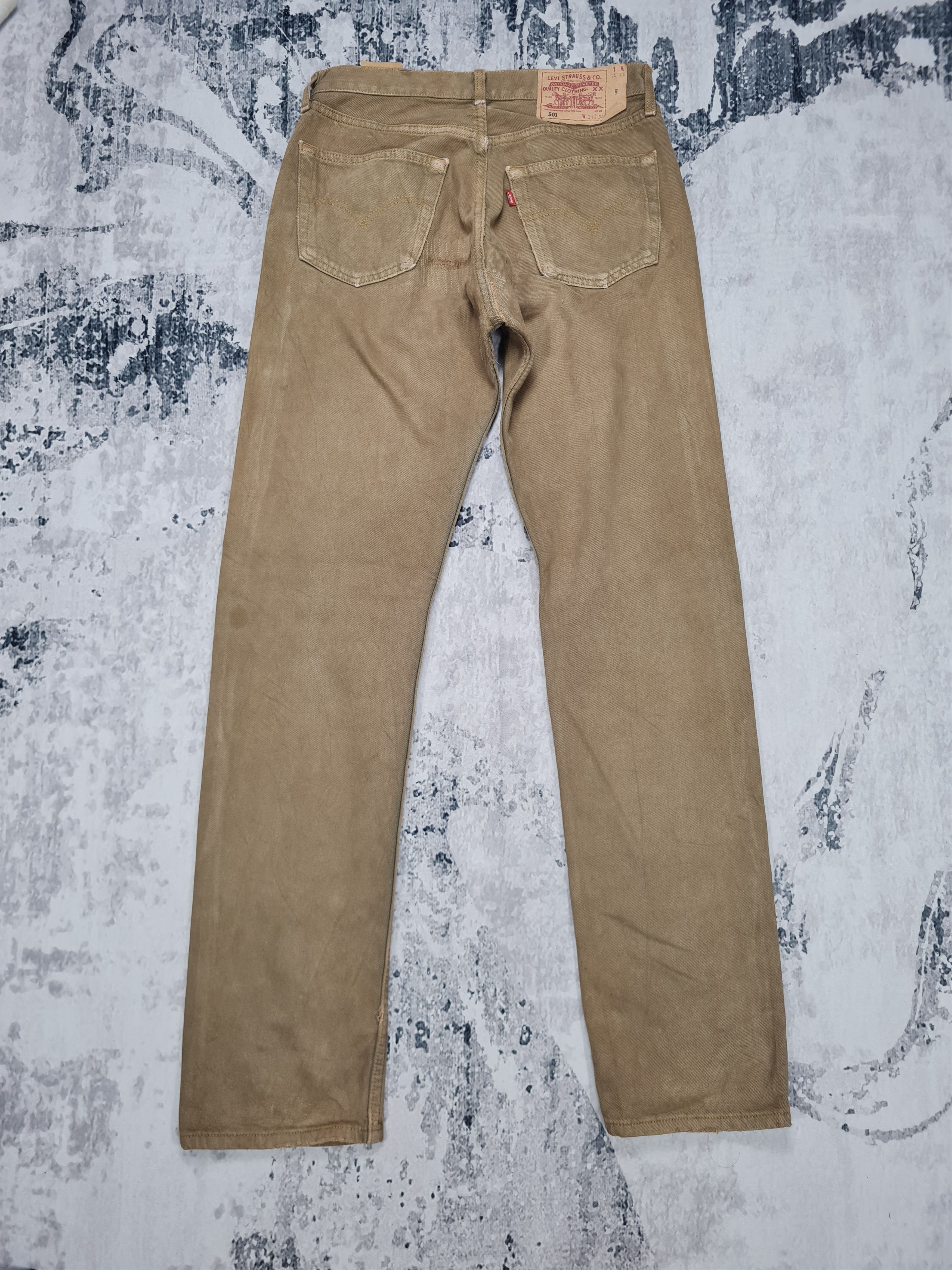 Levi's Vtg LEVIS 501 Brown Faded Distressed Size 31X34 Jeans L0238 Size US 31 - 2 Thumbnail