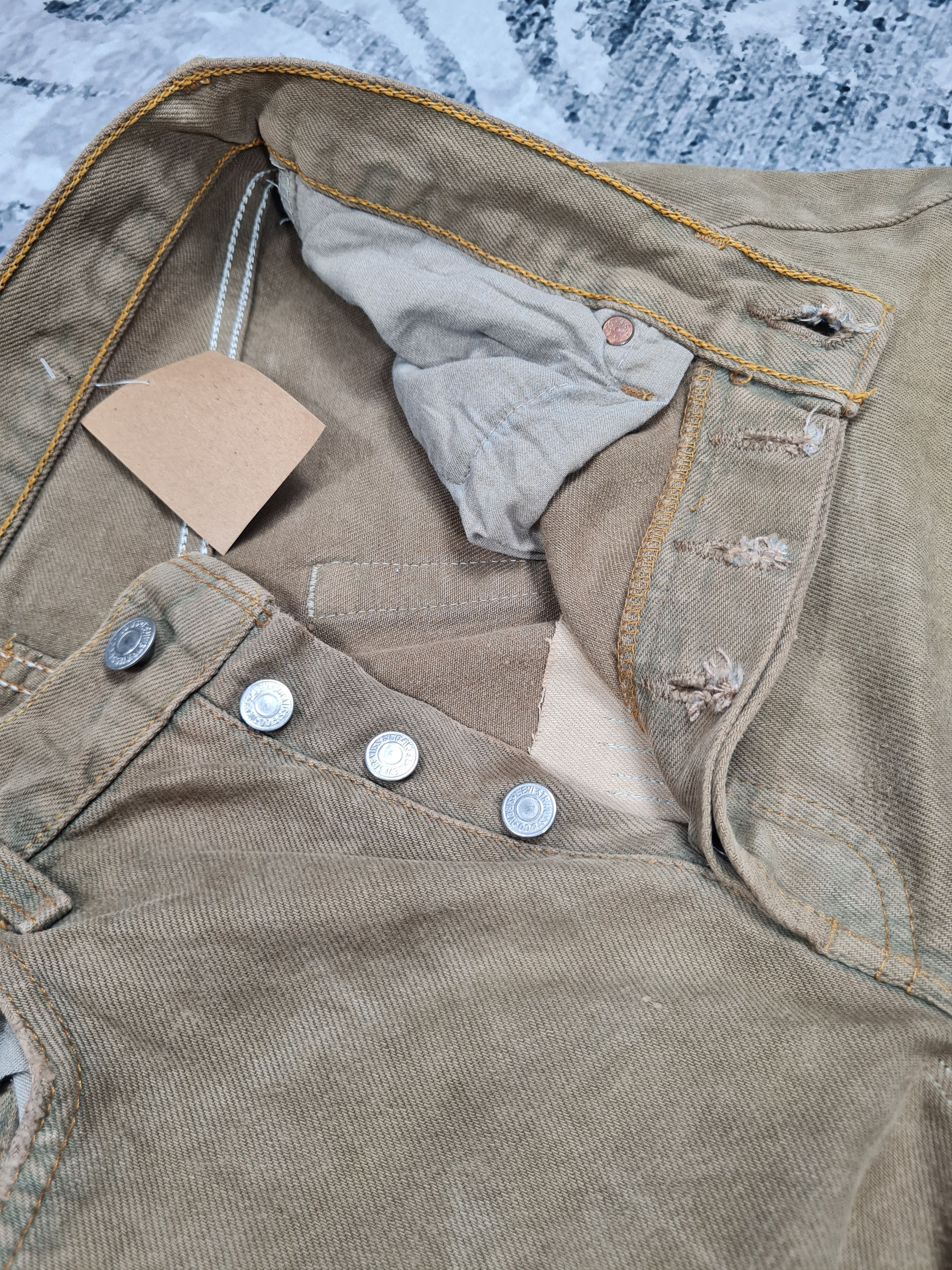 Levi's Vtg LEVIS 501 Brown Faded Distressed Size 31X34 Jeans L0238 Size US 31 - 9 Thumbnail