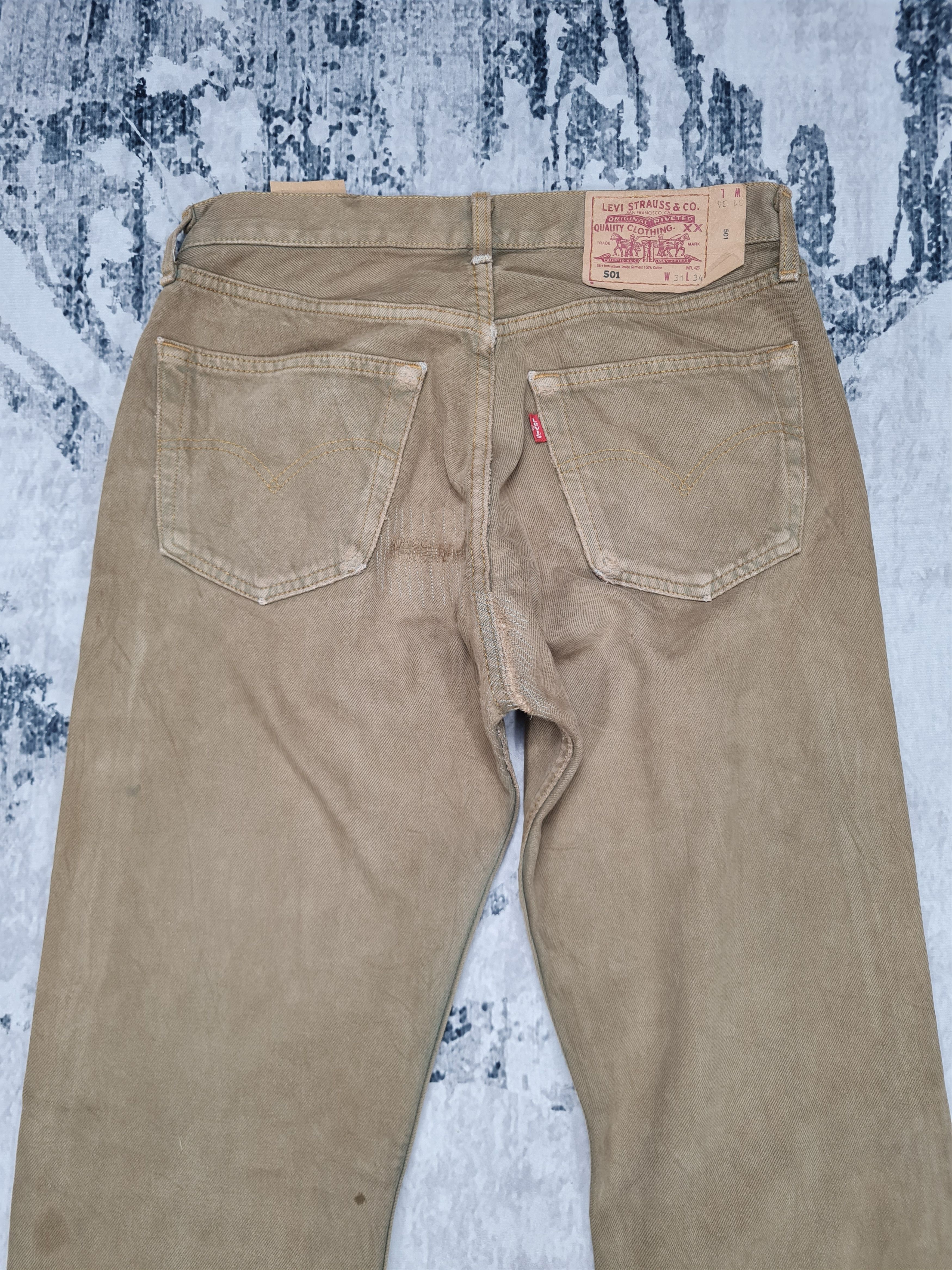 Levi's Vtg LEVIS 501 Brown Faded Distressed Size 31X34 Jeans L0238 Size US 31 - 5 Thumbnail