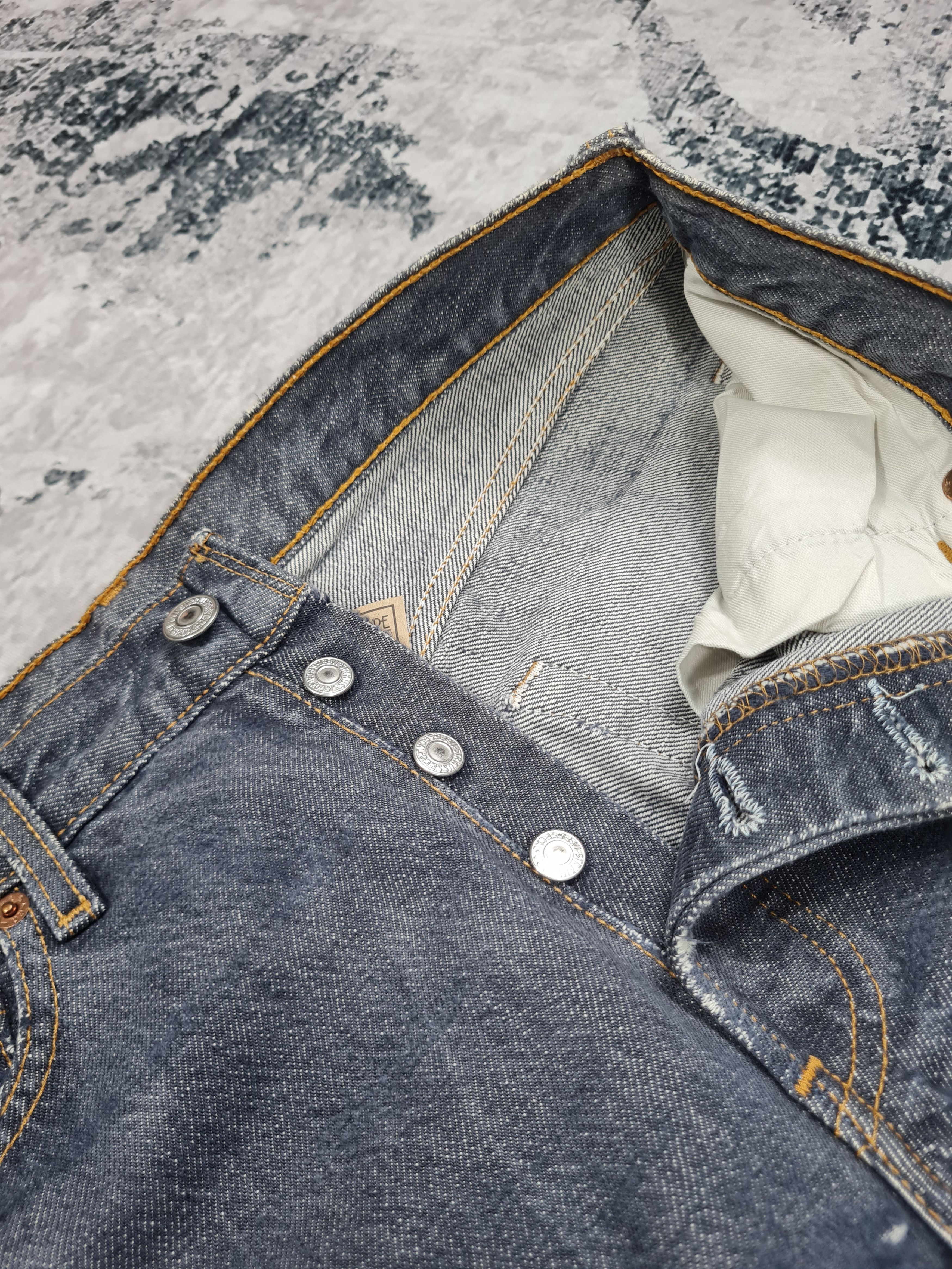 Levi's Vintage LEVIS 501 Distressed Ripped Dark Blue 30X32 L0192 Size US 30 / EU 46 - 9 Thumbnail