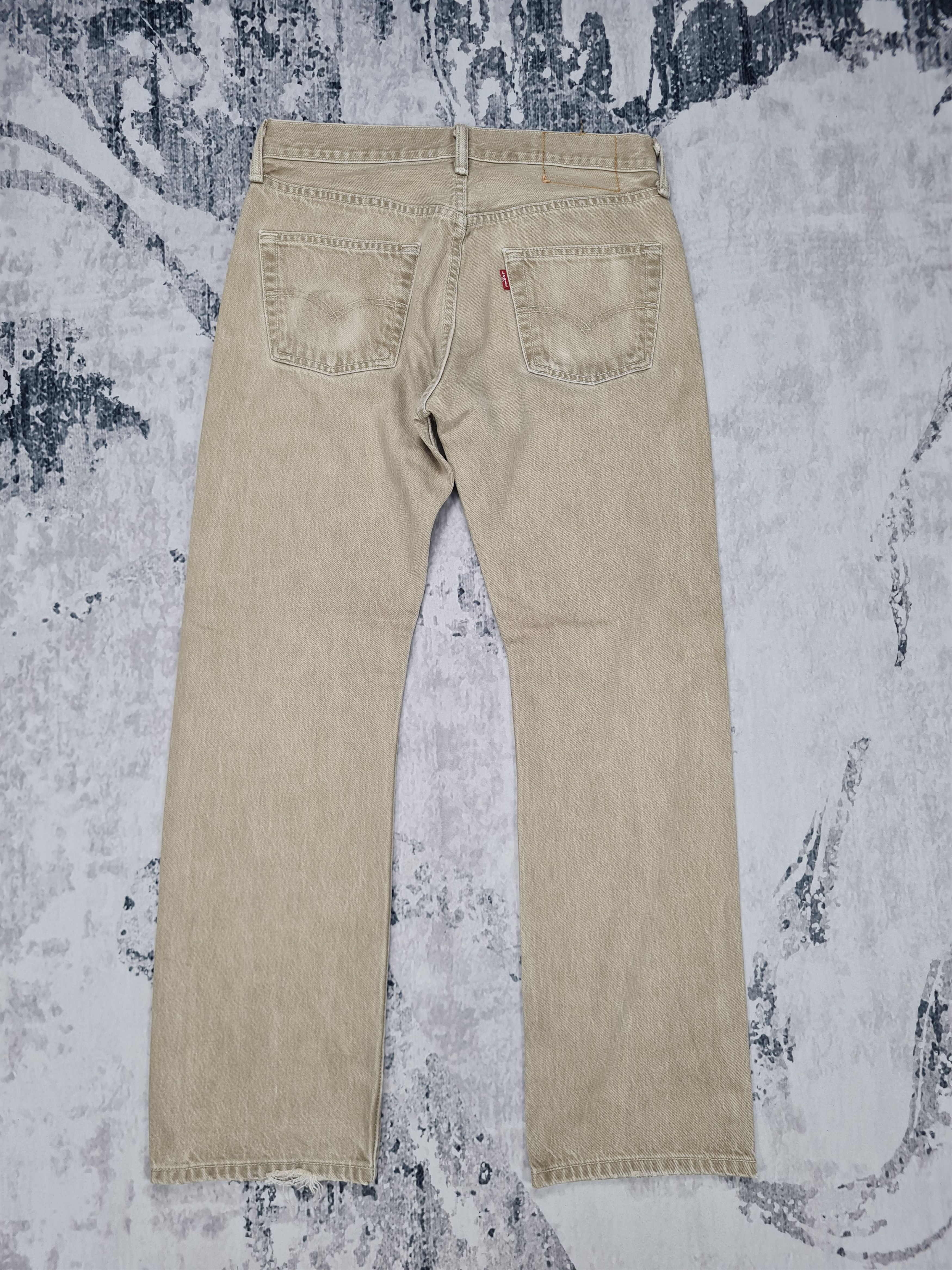 Levi's Vintage LEVIS 501 Sun Faded Cream Size 30X29 Jeans L0217 Size US 30 / EU 46 - 2 Thumbnail