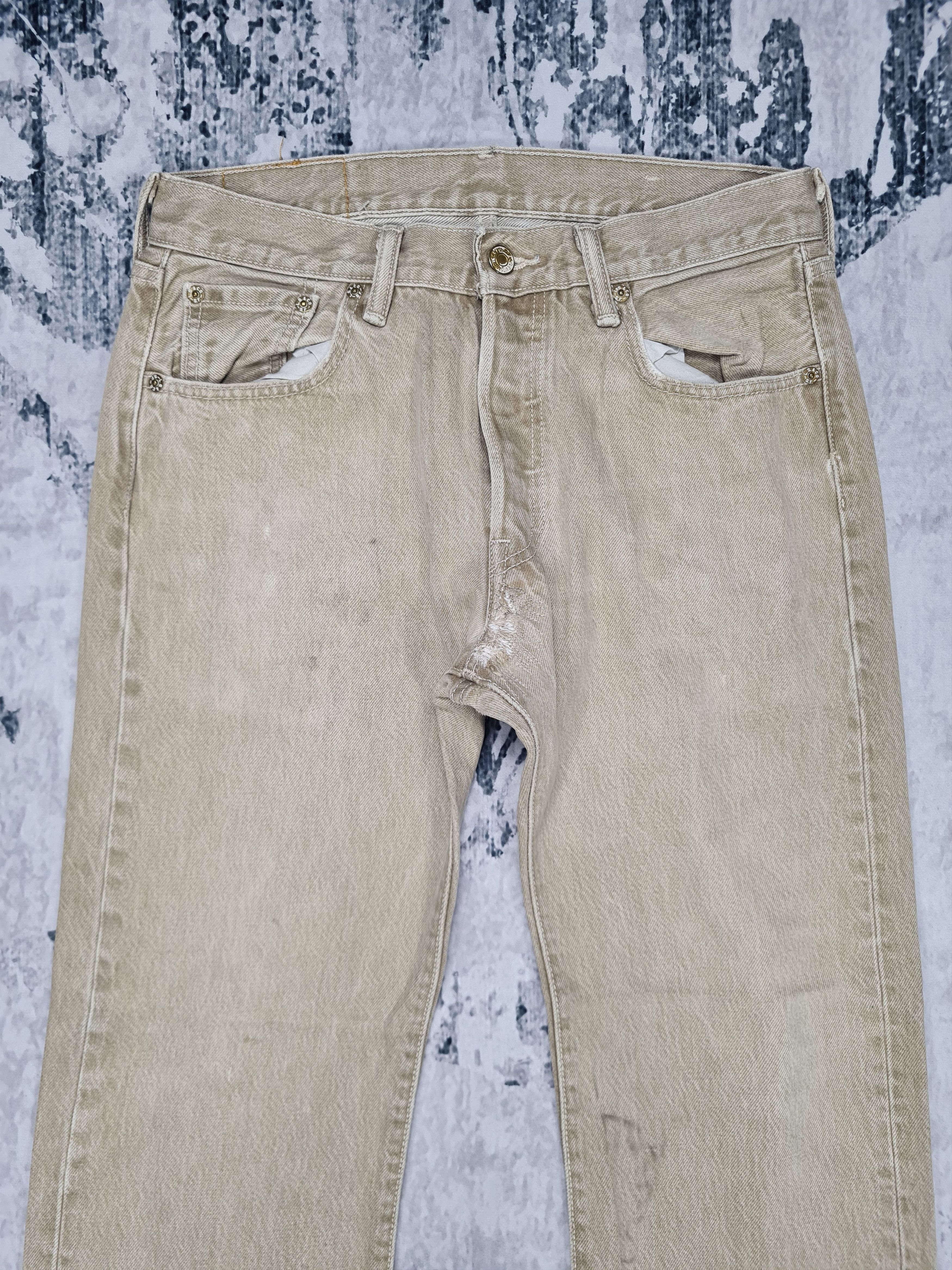 Levi's Vintage LEVIS 501 Sun Faded Cream Size 30X29 Jeans L0217 Size US 30 / EU 46 - 4 Thumbnail