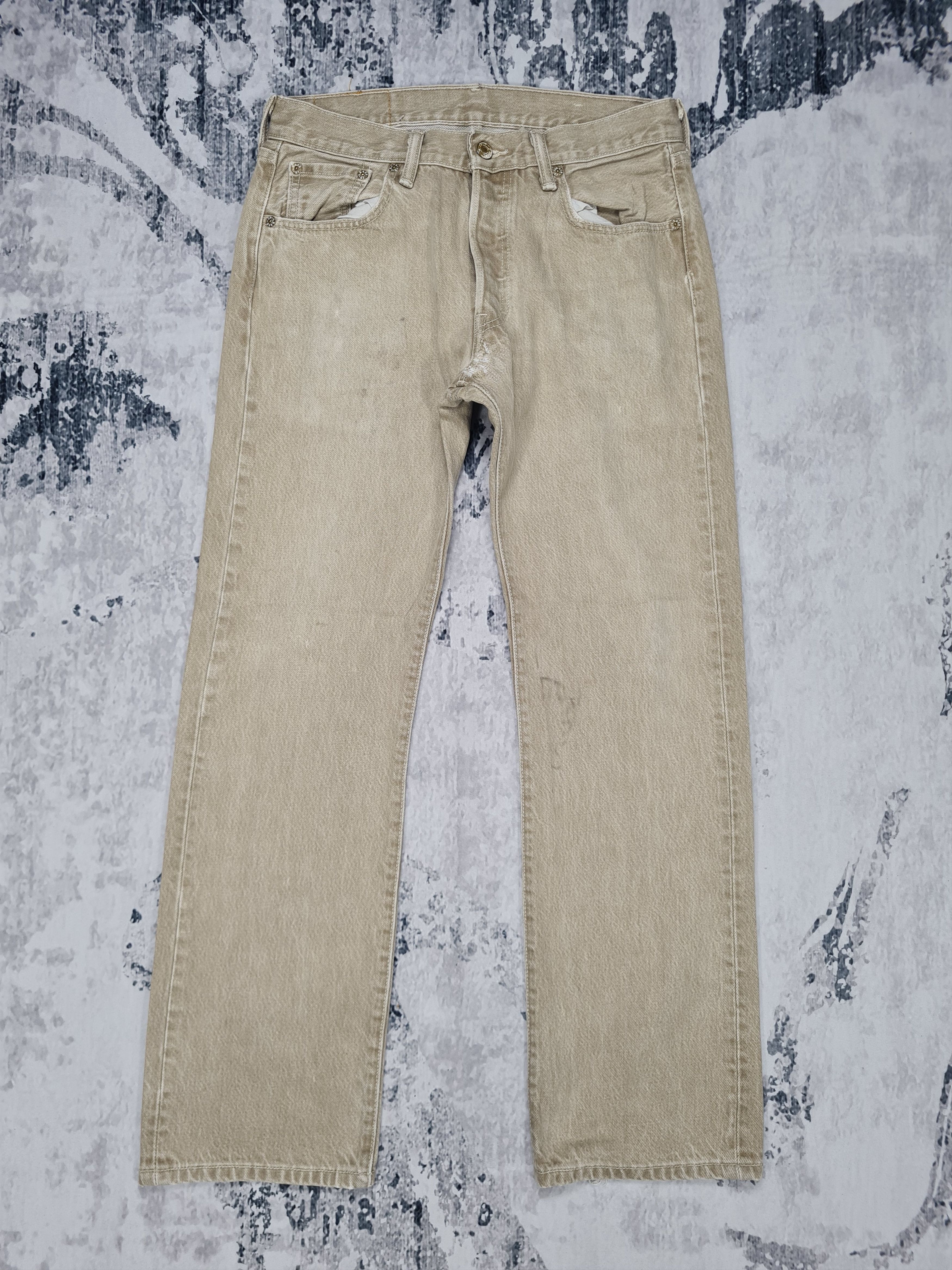 Levi's Vintage LEVIS 501 Sun Faded Cream Size 30X29 Jeans L0217 Size US 30 / EU 46 - 1 Thumbnail