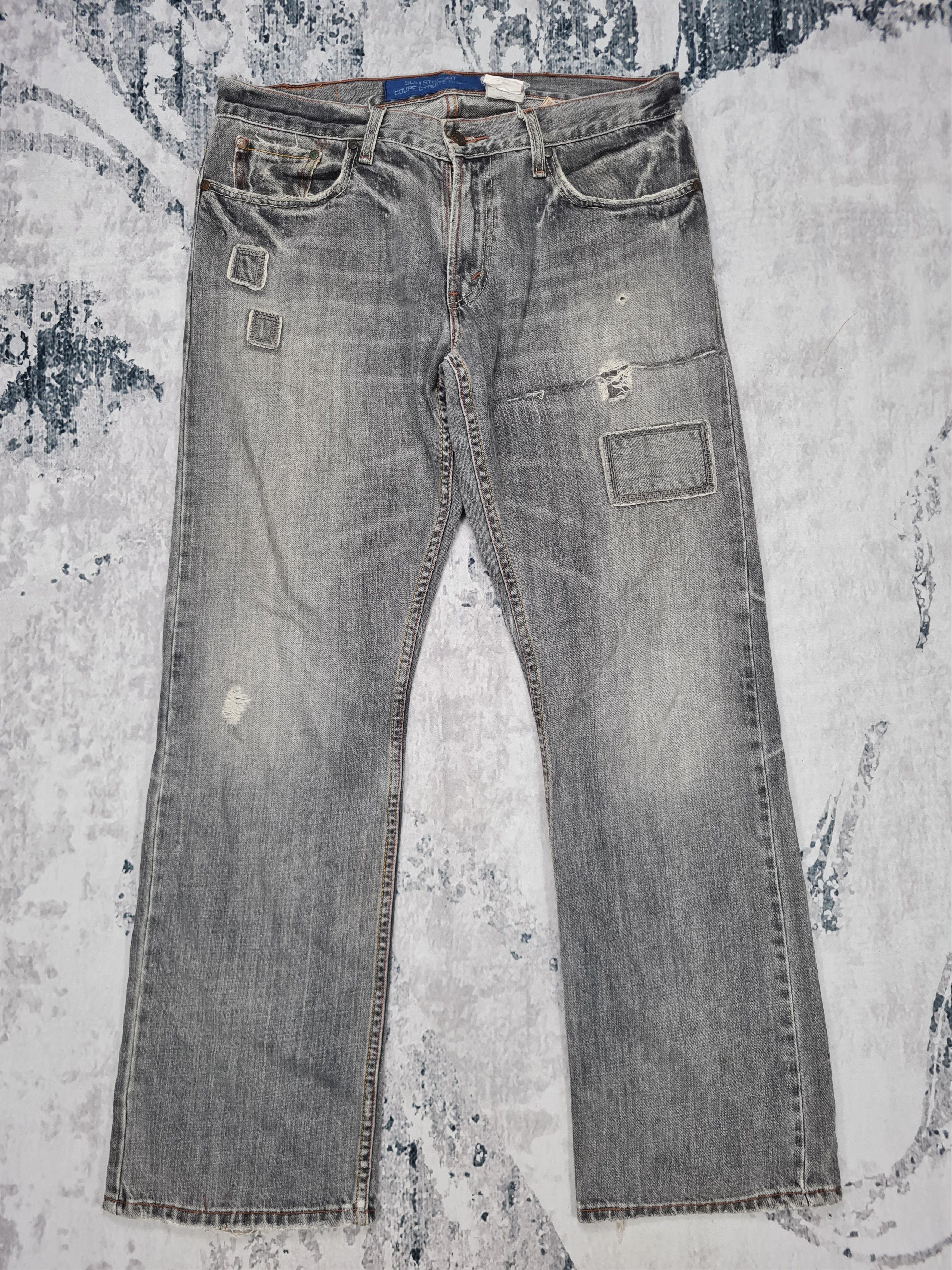 Levi's LEVIS 514 Distressed Patchwork Size 35X31.5 Jeans L0258 Size US 35 - 1 Thumbnail