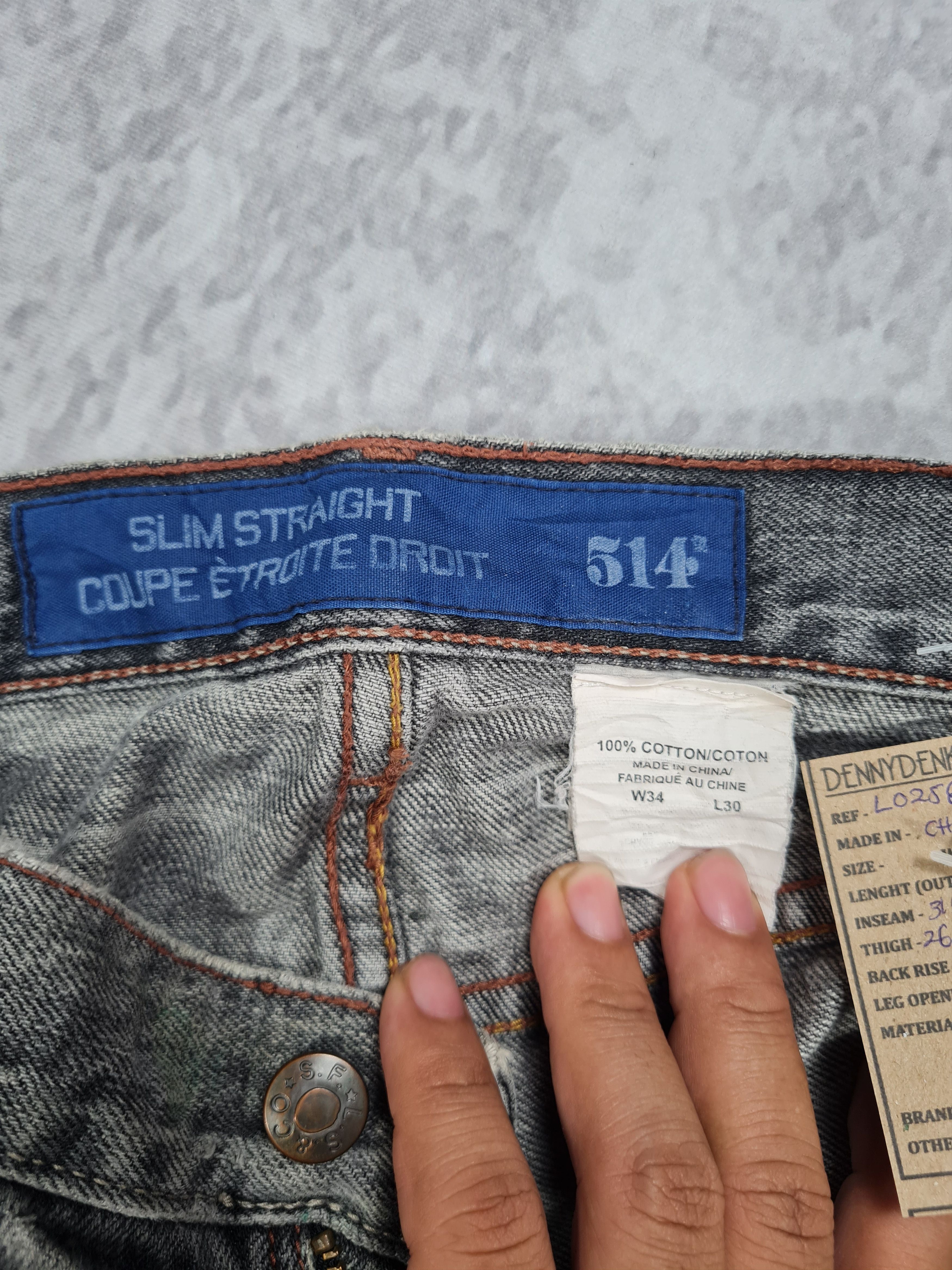 Levi's LEVIS 514 Distressed Patchwork Size 35X31.5 Jeans L0258 Size US 35 - 12 Thumbnail