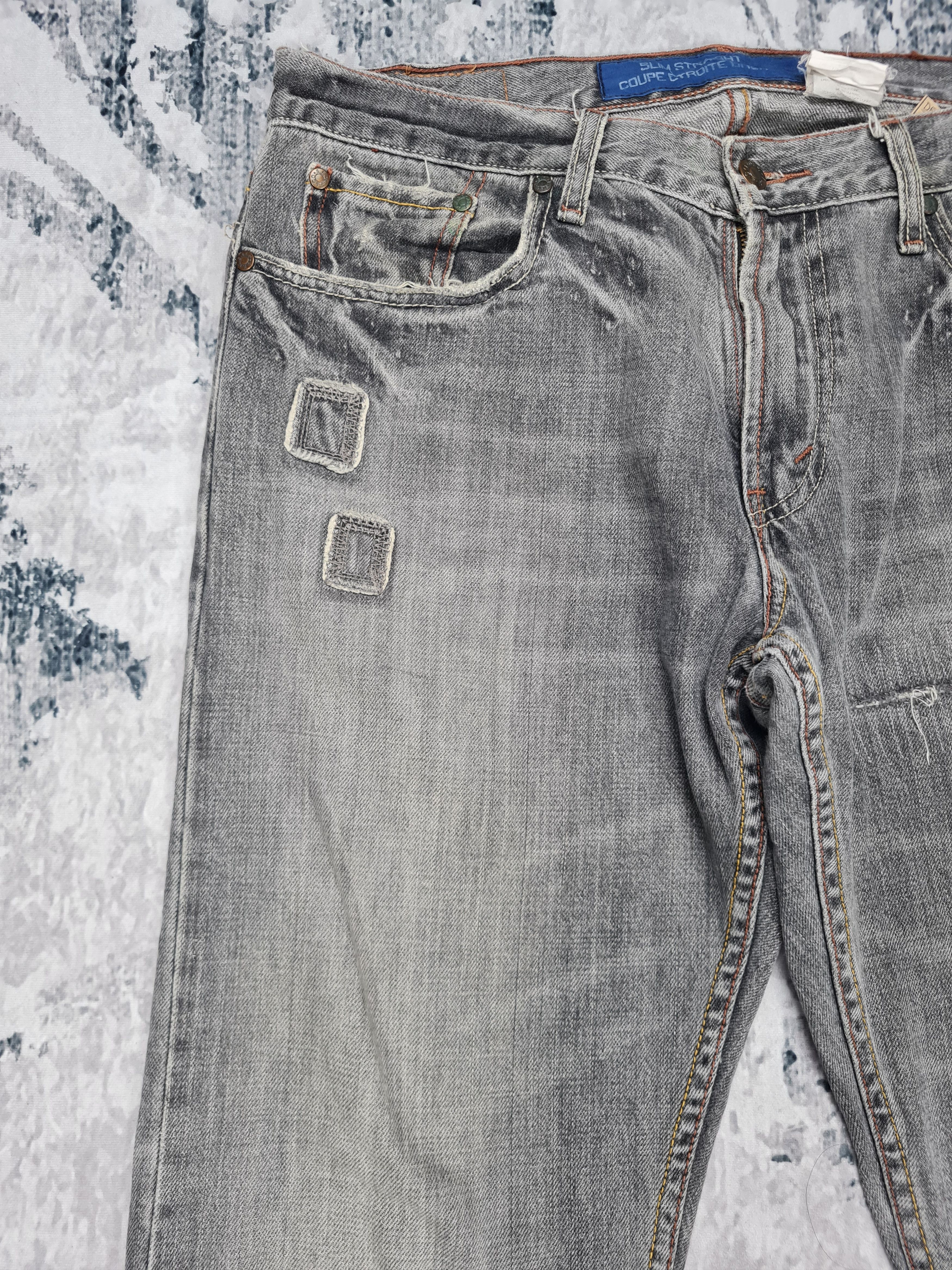 Levi's LEVIS 514 Distressed Patchwork Size 35X31.5 Jeans L0258 Size US 35 - 5 Thumbnail
